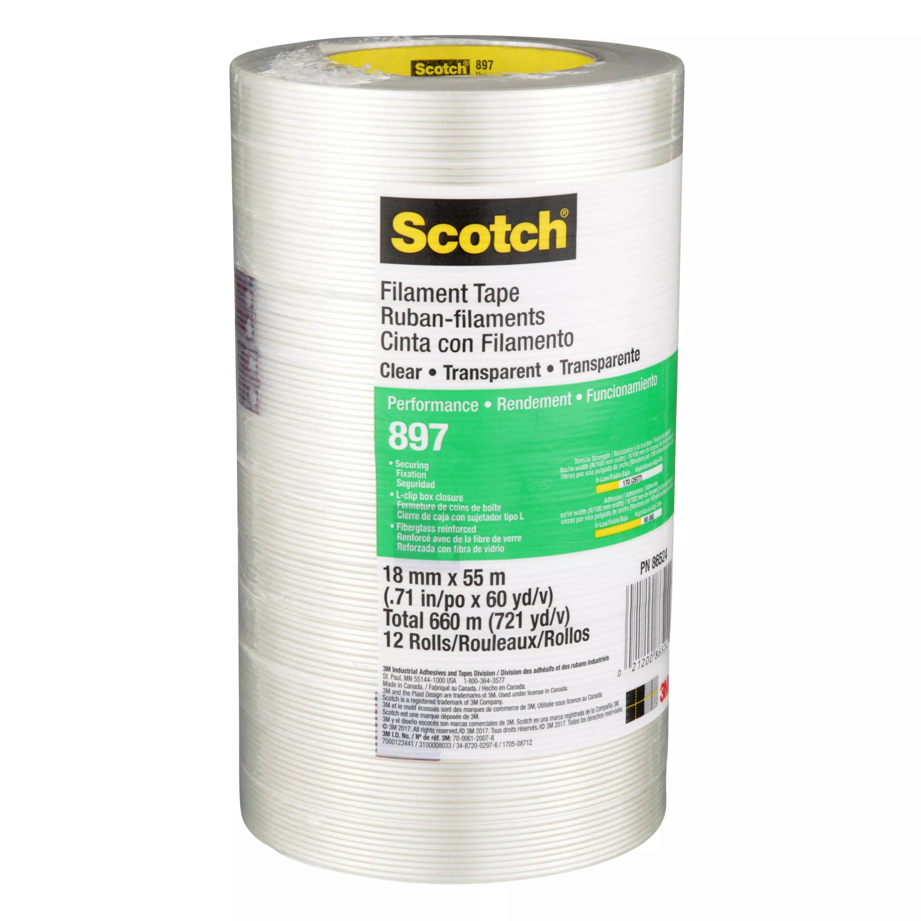 SKU 7000123441 | Scotch® Filament Tape 897