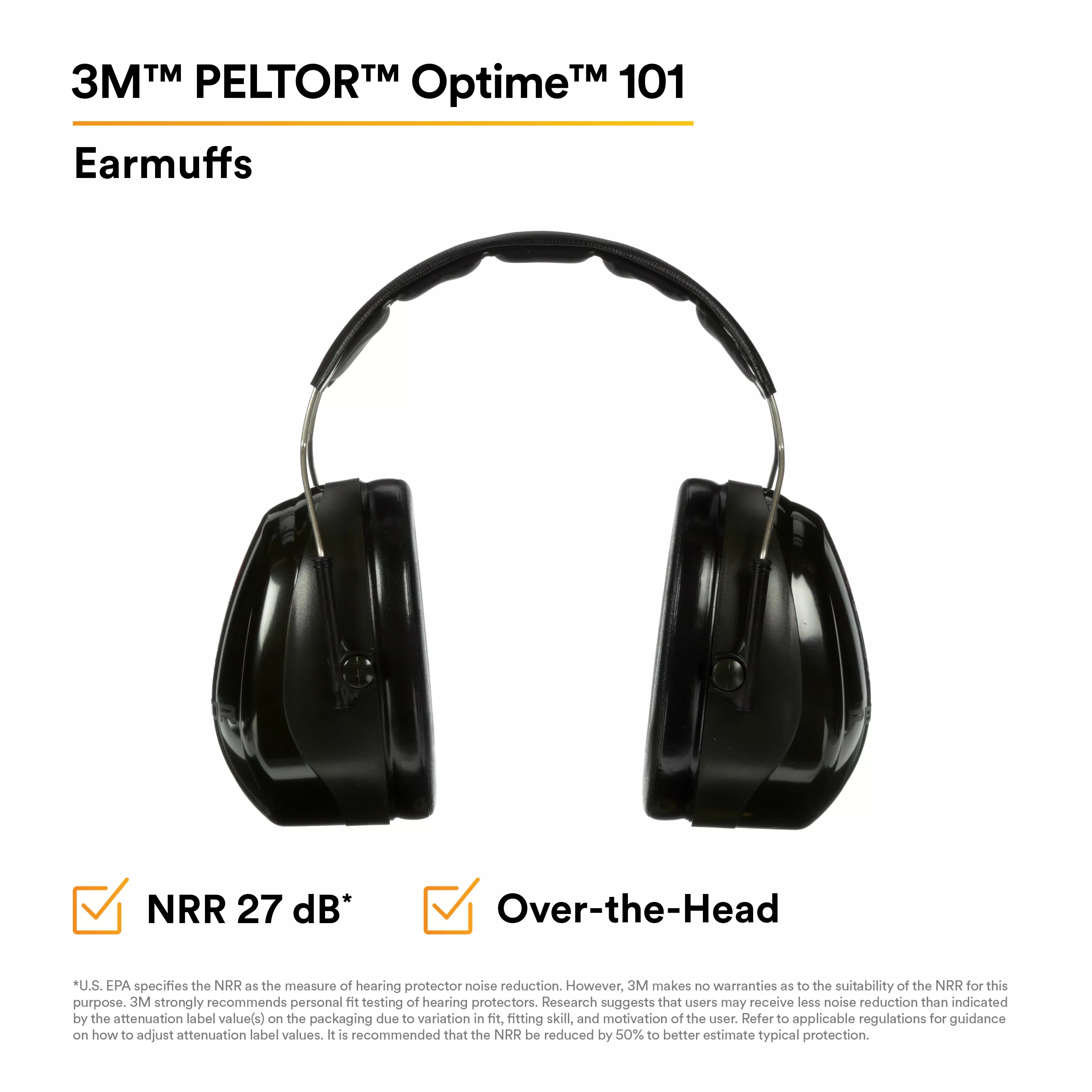 SKU 7000009669 | 3M™ PELTOR™ Optime™ 101 Earmuffs H7A