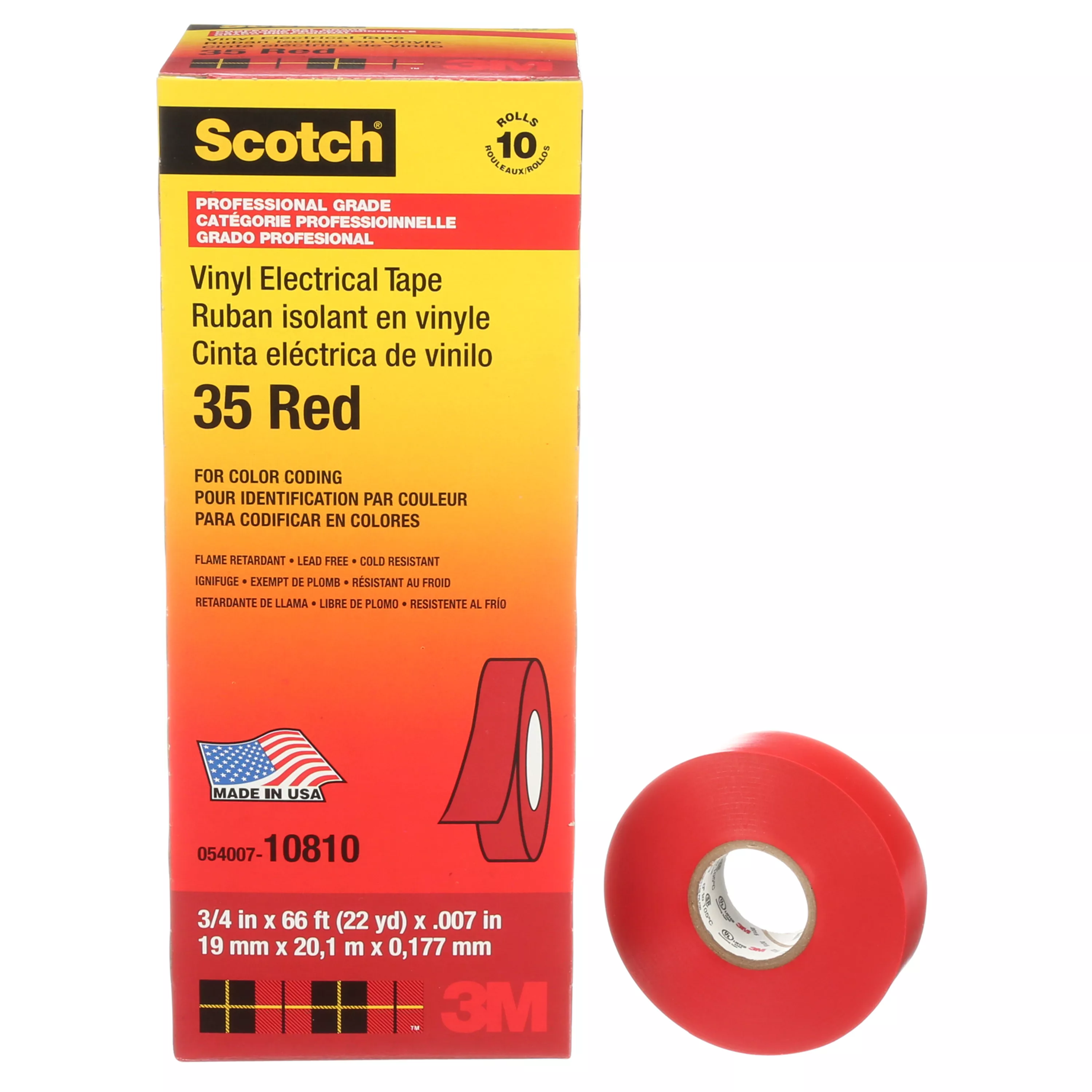 SKU 7000006094 | Scotch® Vinyl Color Coding Electrical Tape 35