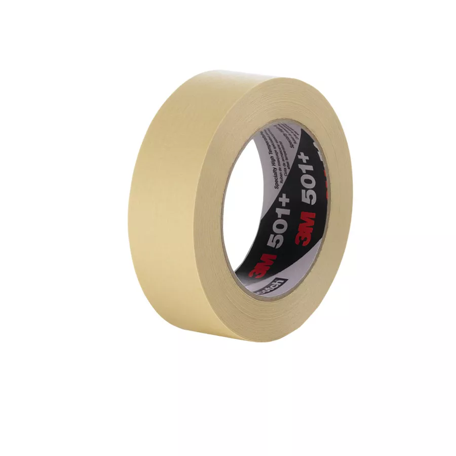 3M™ Specialty High Temperature Masking Tape 501+, Tan, 1490 mm x 55 m, 7.3 mil, 7 Rolls/Pallet