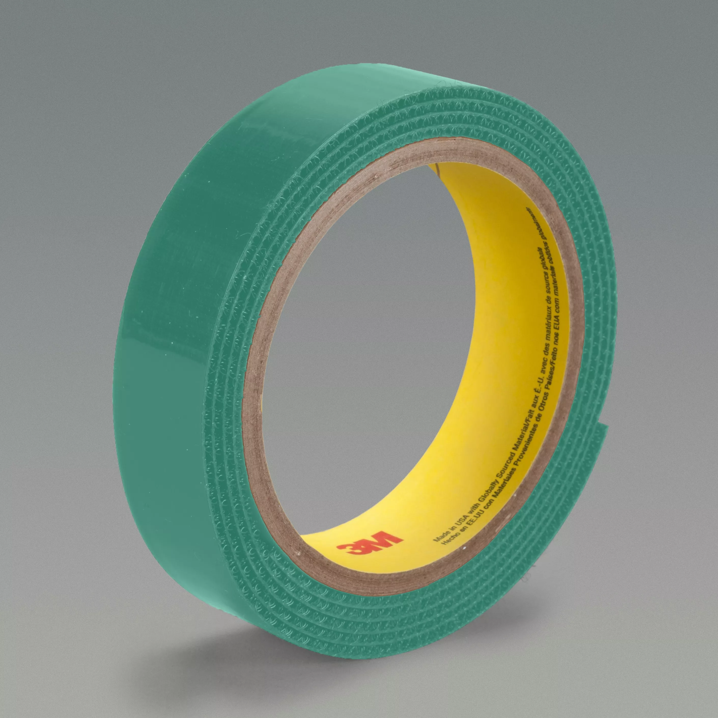3M™ Loop Fastener SJ3401, Emerald Green, 1 in x 50 yd, 12 rolls per case