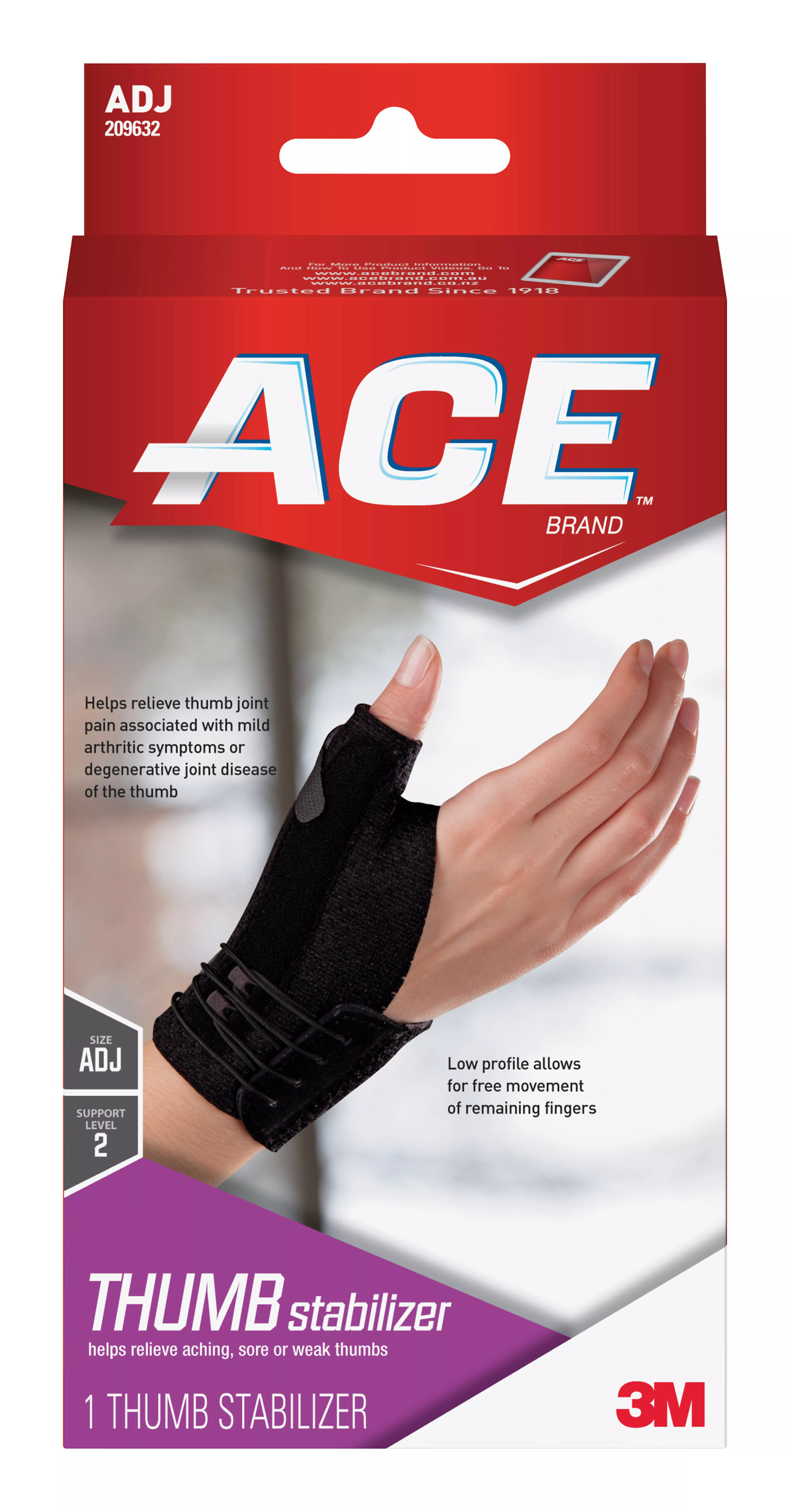 ACE™ Brand Deluxe Thumb Stabilizer 209632, Adjustable