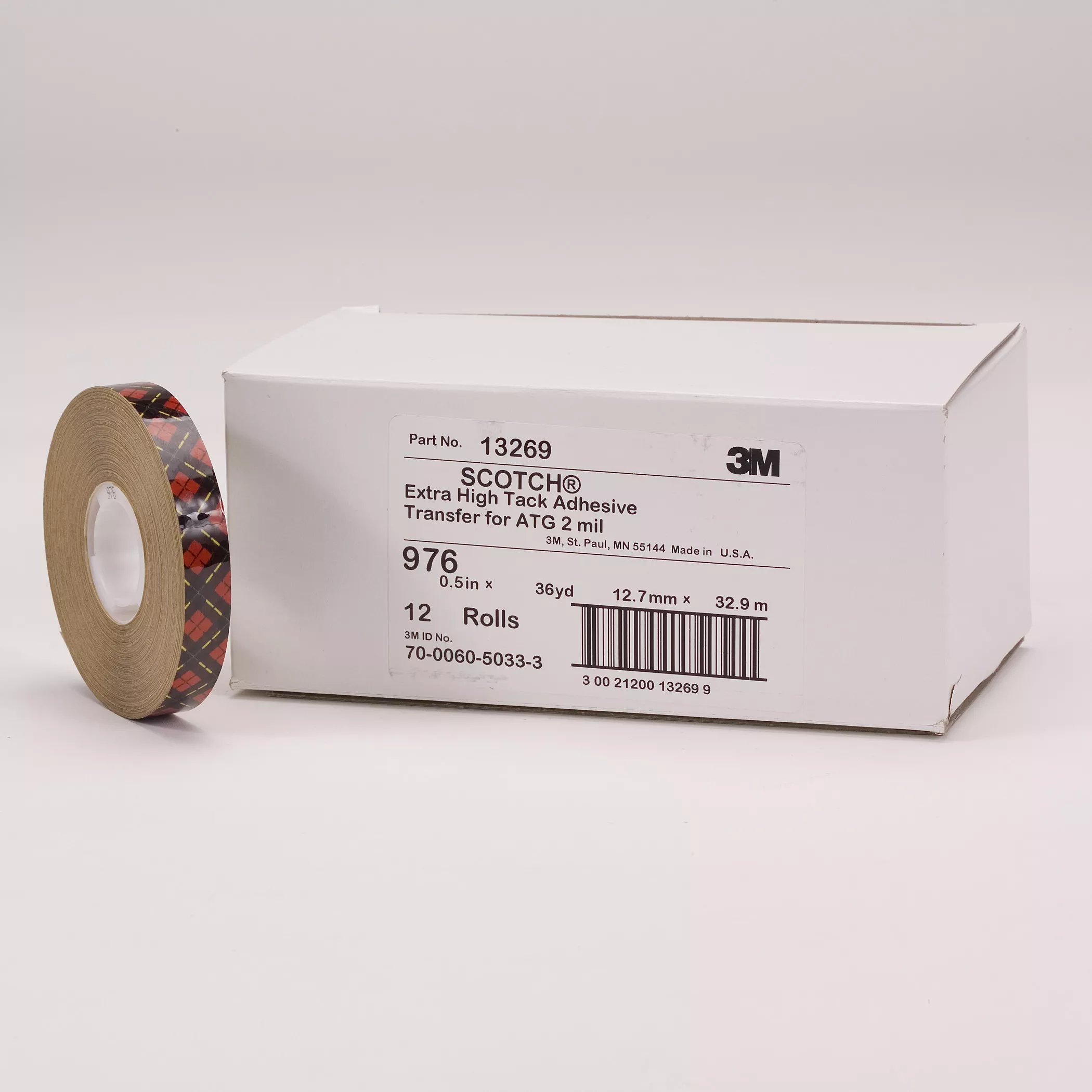 Scotch® ATG Adhesive Transfer Tape 976, Clear, 1/4 in x 60 yd, 2 mil,
(12 Roll/Carton) 72 Roll/Case