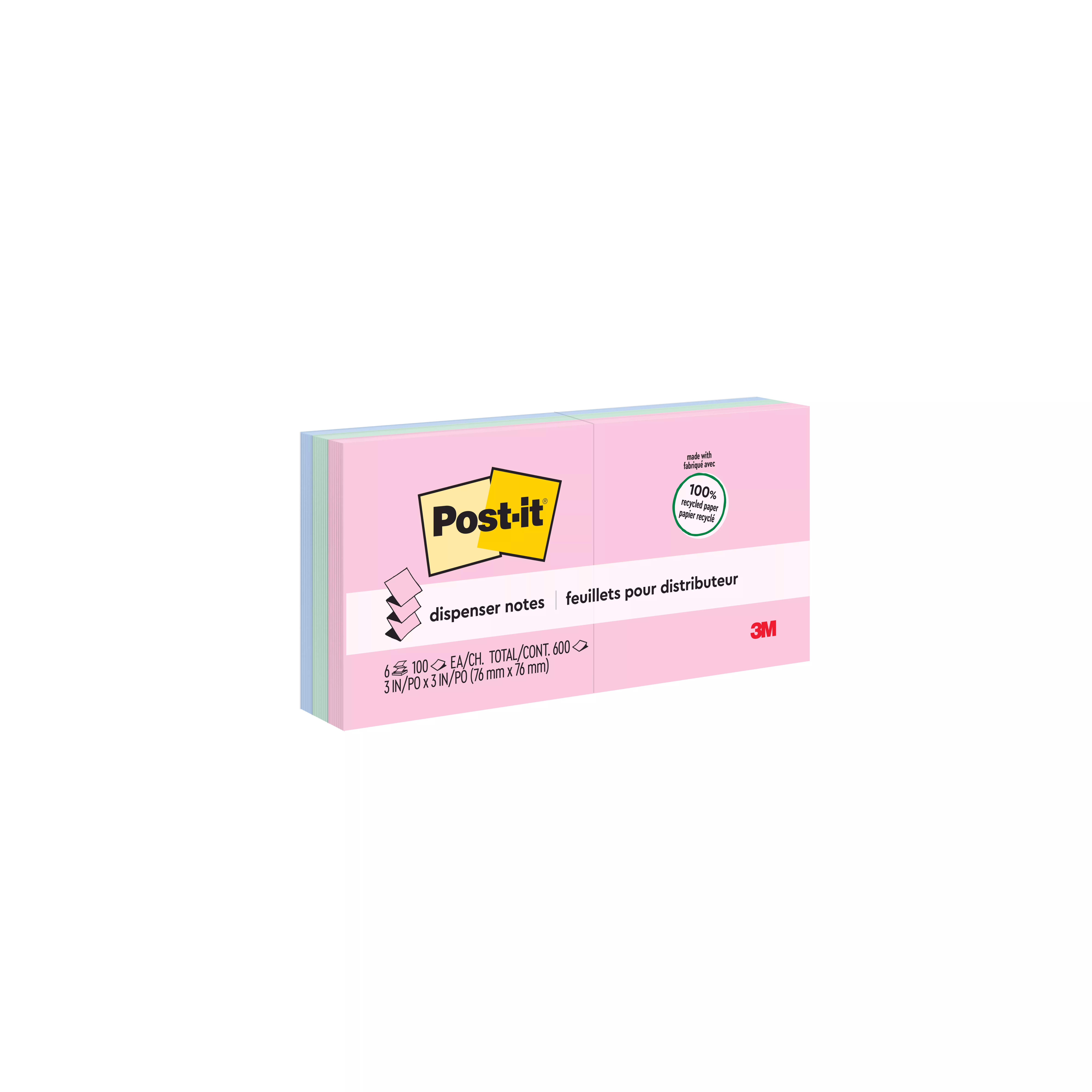 Post-it® Dispenser Pop-up Notes R330RP-6AP, 3 in x 3 in (76 mm x 76 mm)