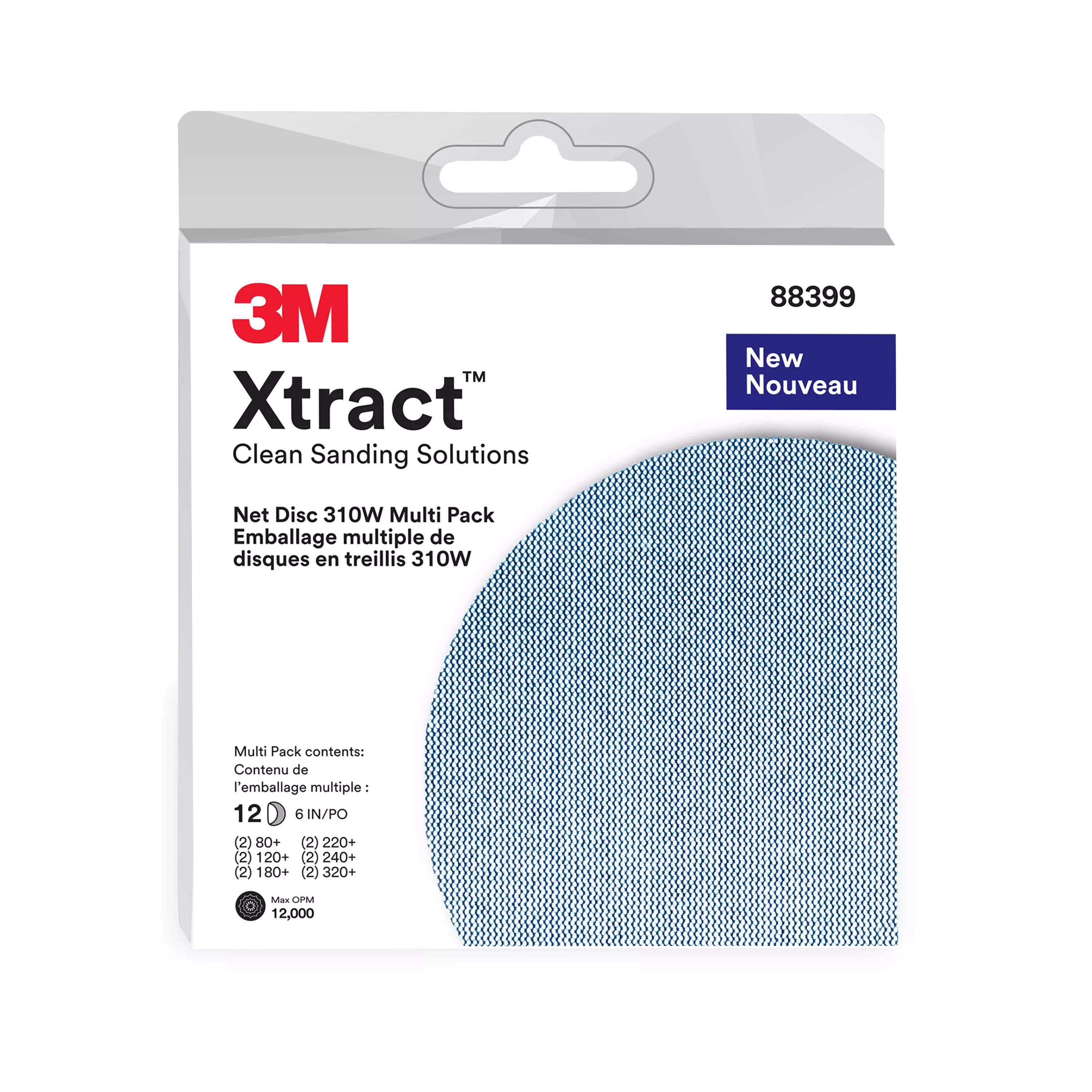 3M Xtract™ Net Disc 310W, Multi-Grade, 6 in x NH, Die 600Z, 20 ea/Case, Multi-pack