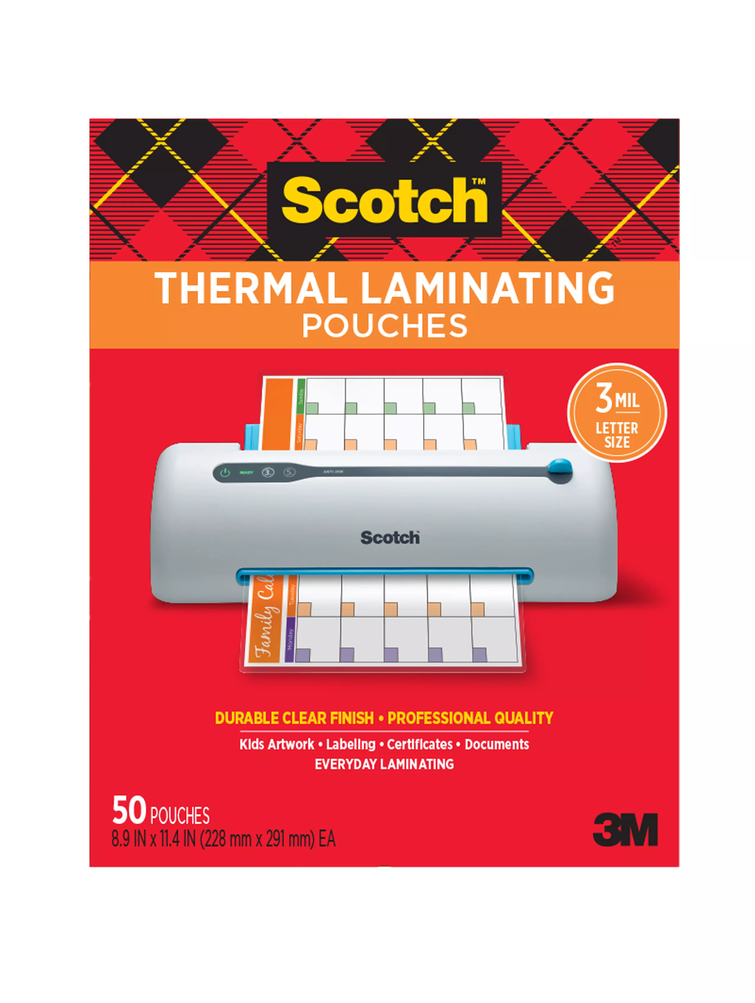 SKU 7100258411 | Scotch™ Thermal Pouches TP3854-50