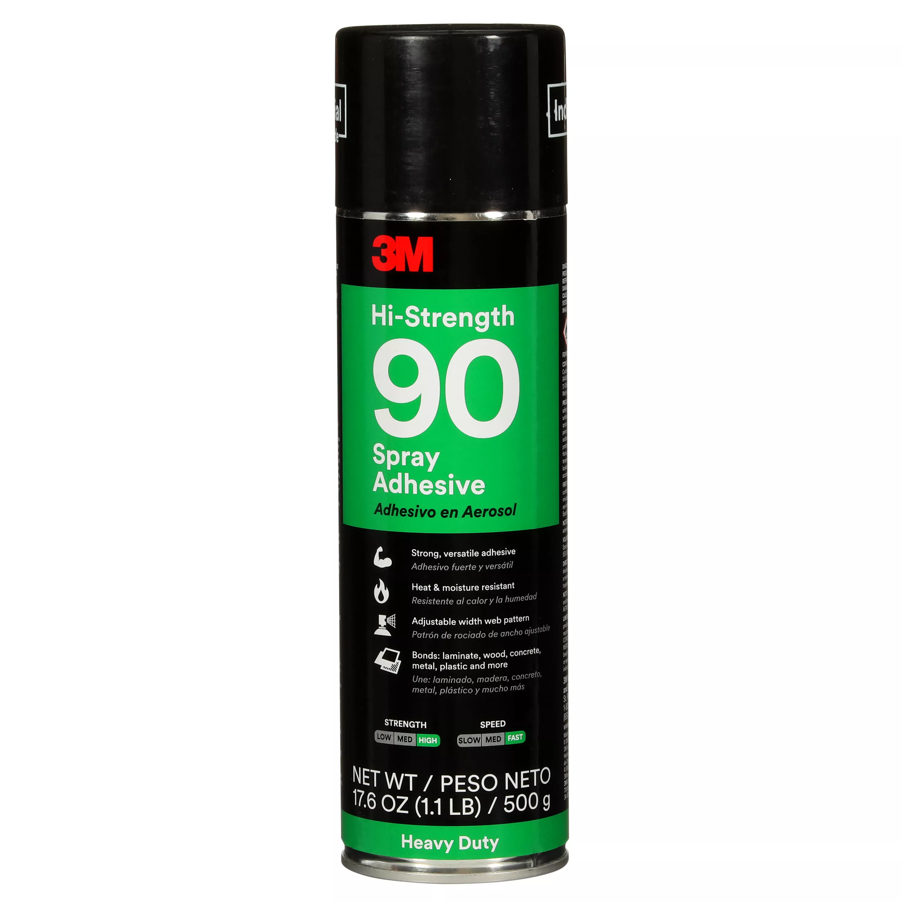 3M™ Hi-Strength Spray Adhesive 90, Clear, 24 fl oz Can (Net Wt 17.6 oz),
12/Case, NOT FOR SALE IN CA AND OTHER STATES