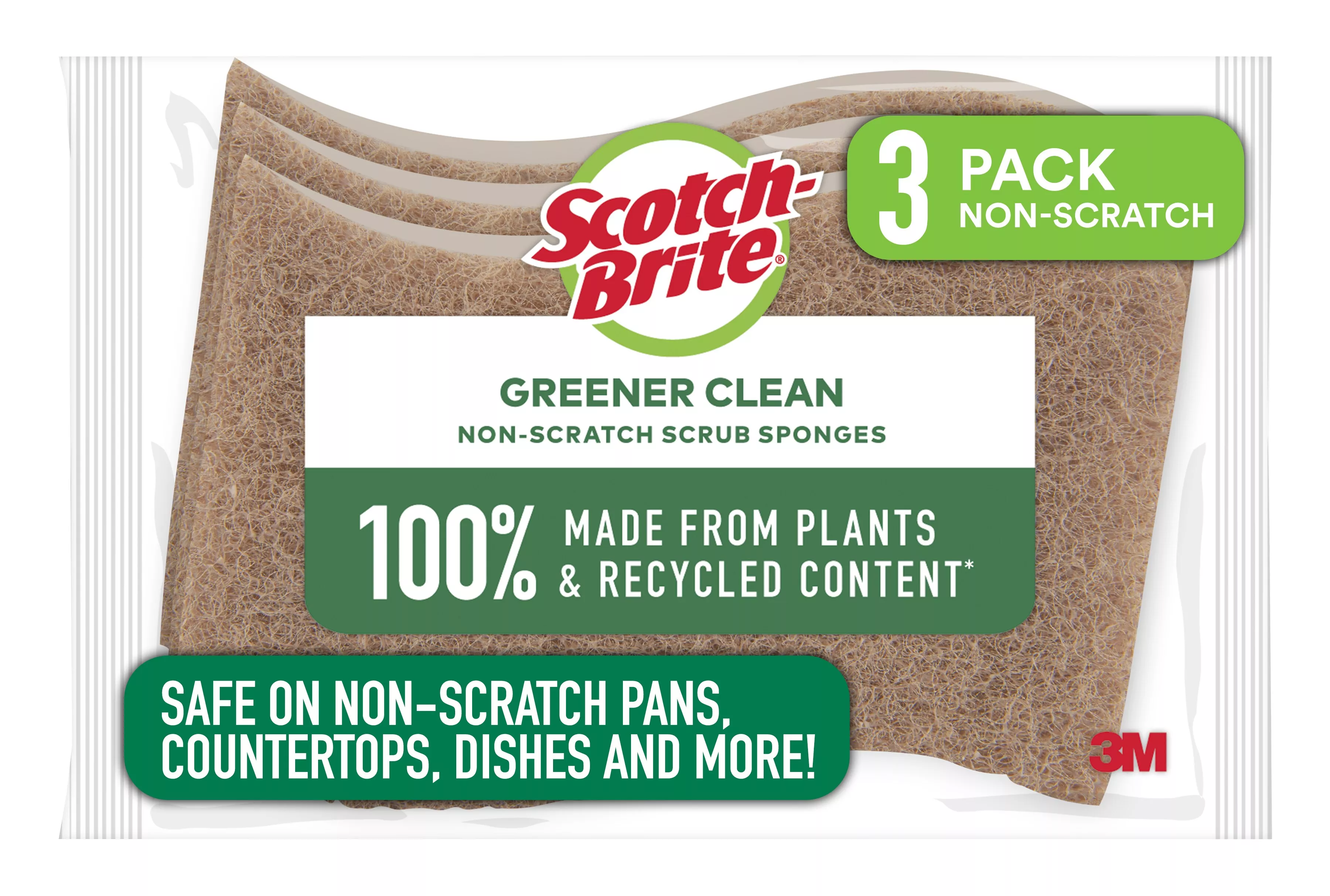 Scotch-Brite® Greener Clean Non-Scratch Scrub Sponge 97033