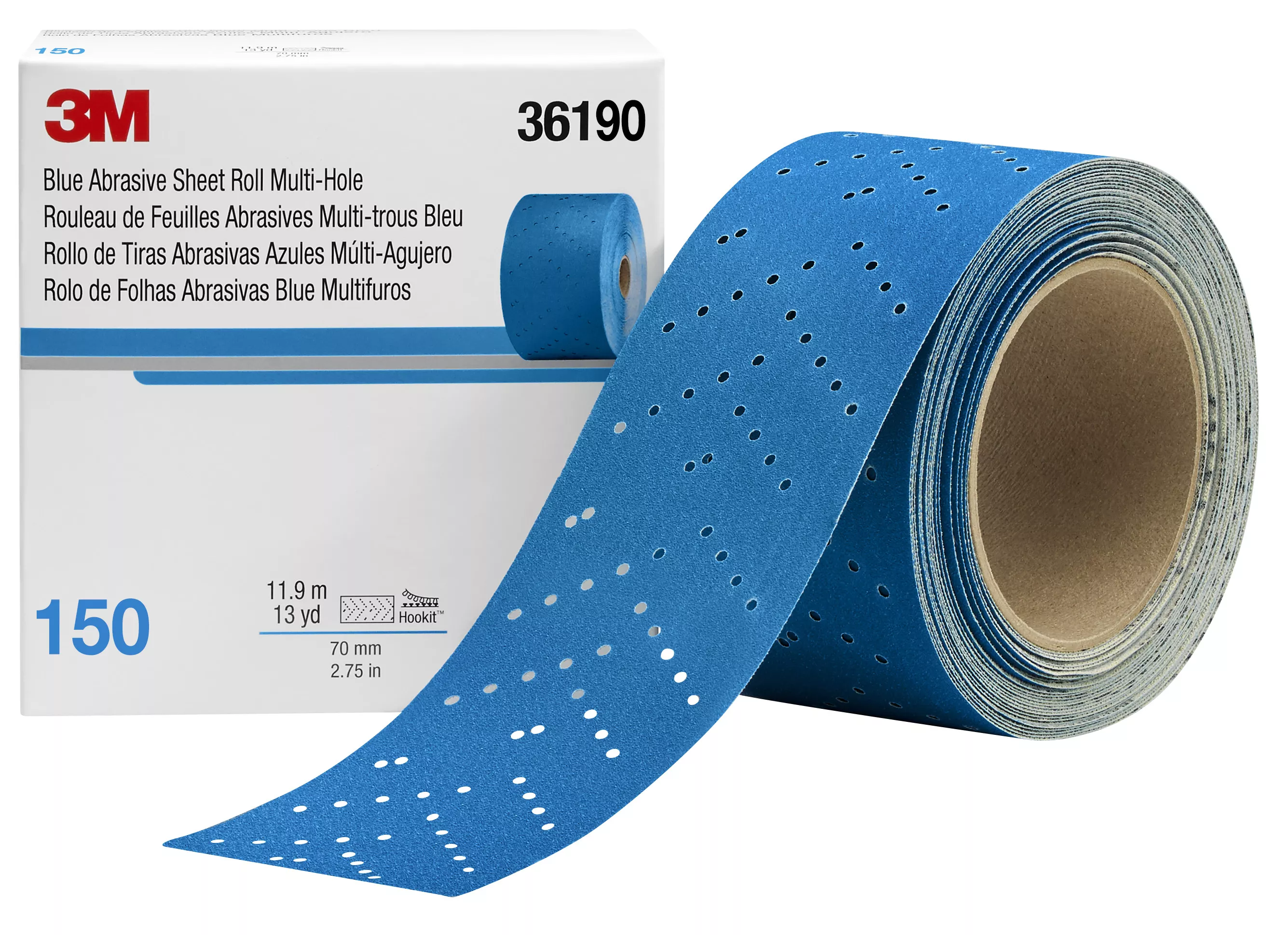 UPC 00051131361904 | 3M™ Hookit™ Blue Abrasive Sheet Roll Multi-hole