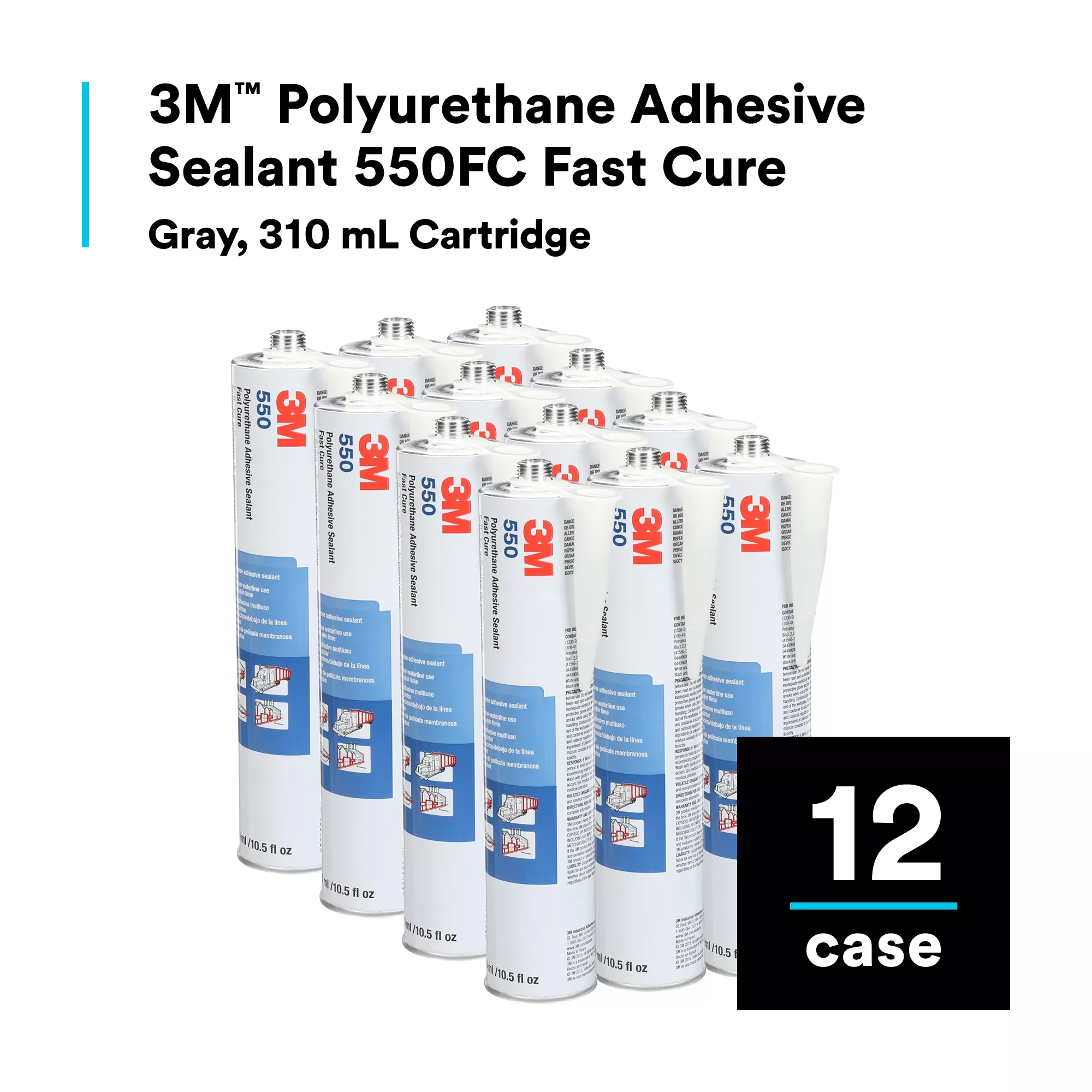SKU 7000121486 | 3M™ Polyurethane Adhesive Sealant 550FC Fast Cure