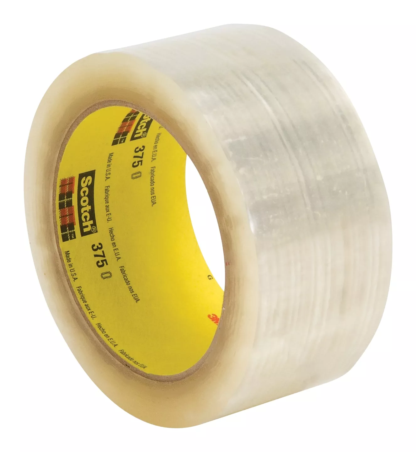 Scotch® Box Sealing Tape 375, Clear, 96 mm x 914 m, 3/Case