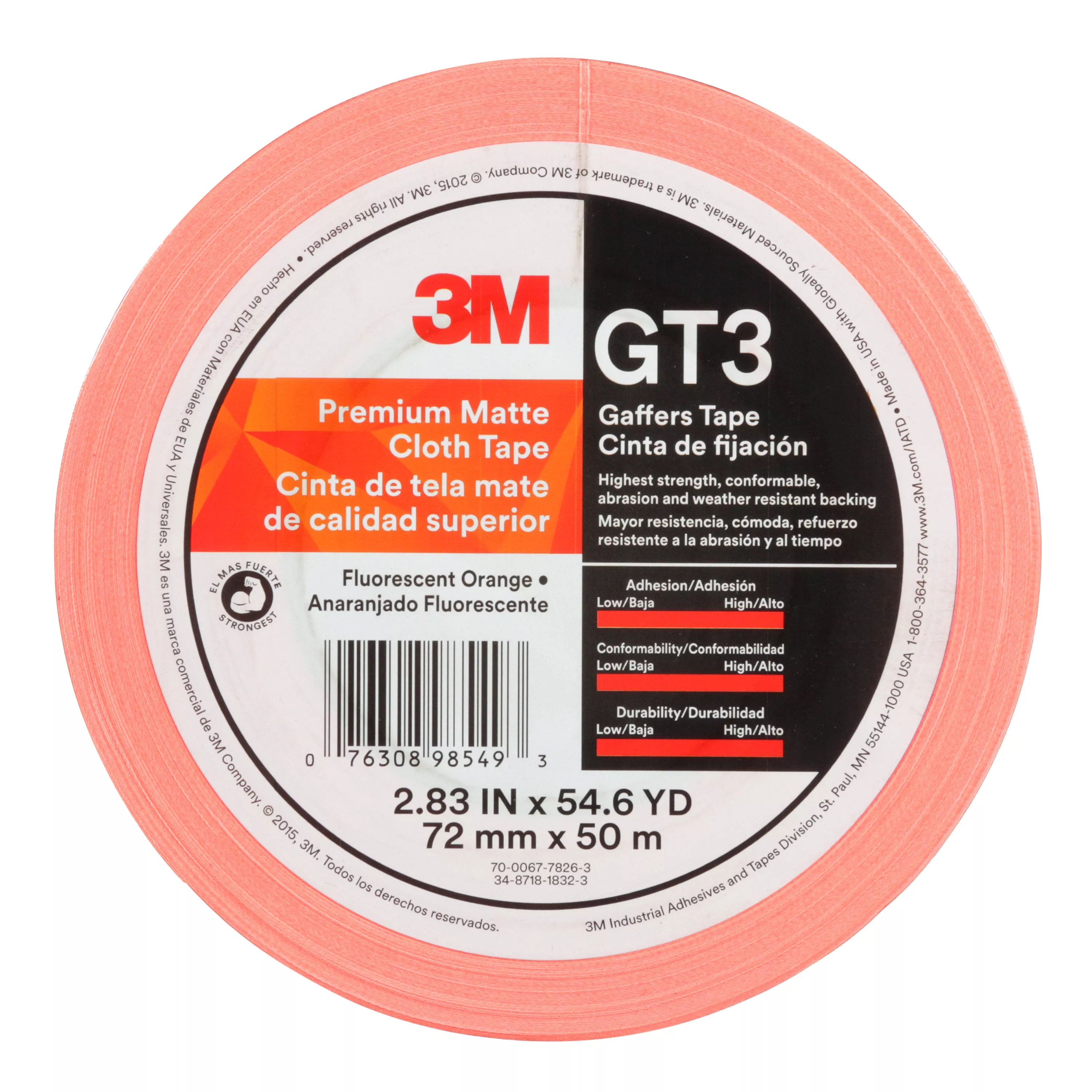 SKU 7010295701 | 3M™ Premium Matte Cloth (Gaffers) Tape GT3