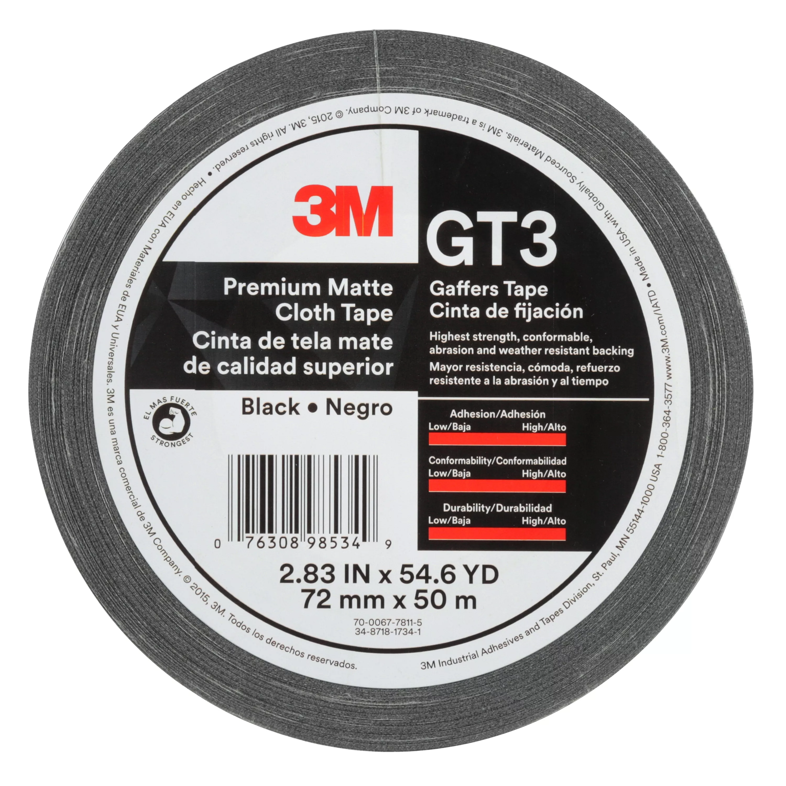 UPC 00076308985349 | 3M™ Premium Matte Cloth (Gaffers) Tape GT3