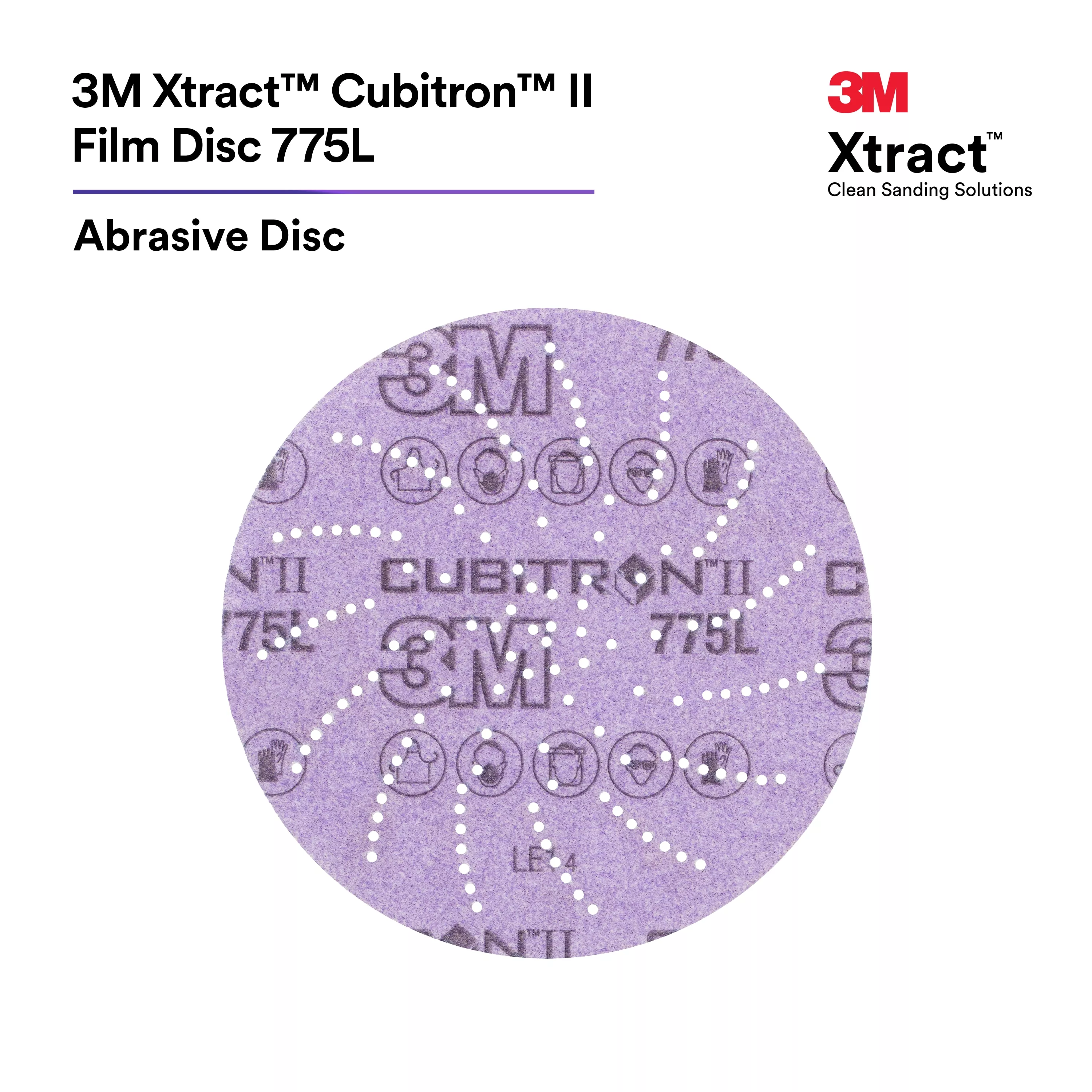 Product Number 775L | 3M Xtract™ Cubitron™ II Film Disc 775L