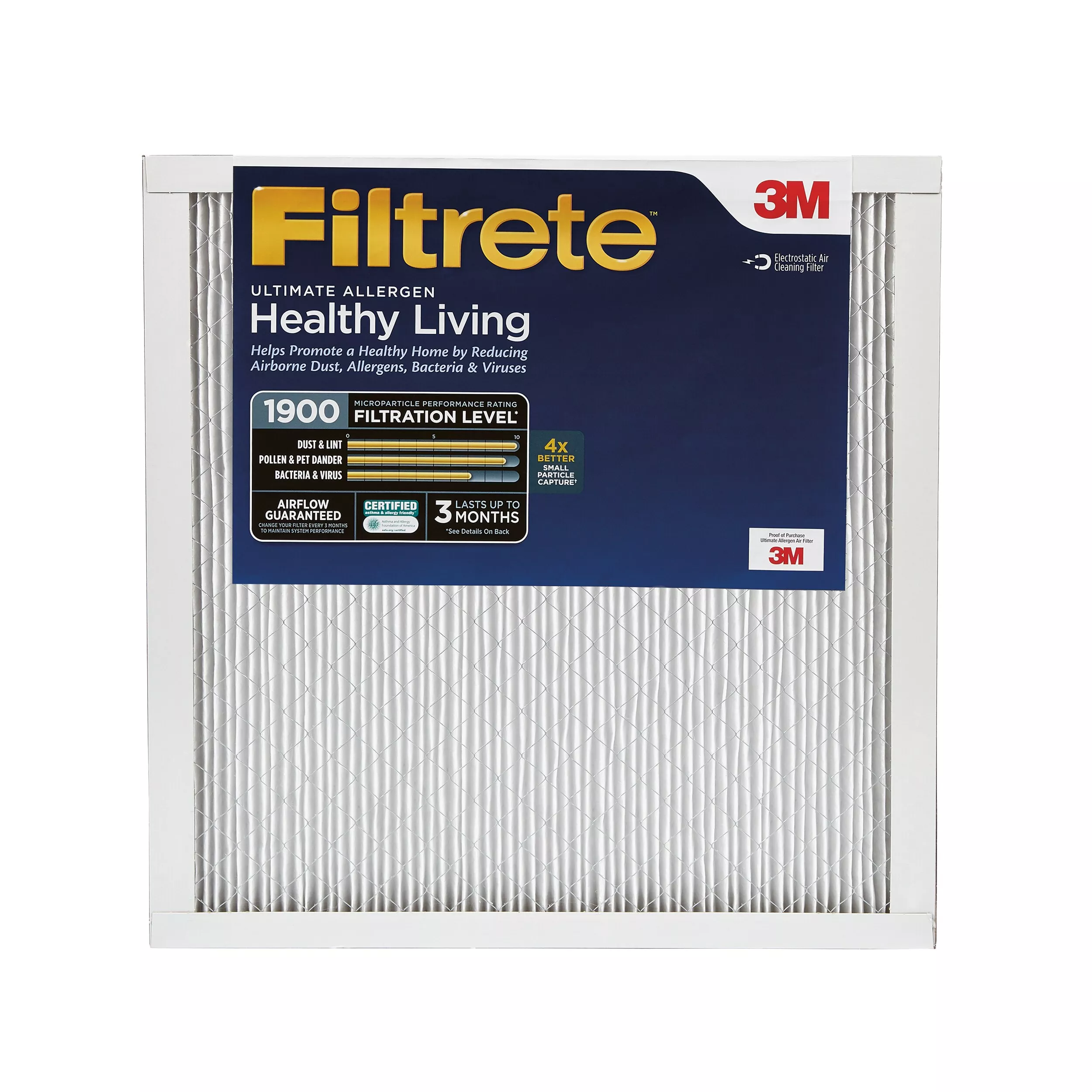 Filtrete™ Ultimate Allergen Reduction Filter UT11-2PK-1E, 14 in x 14 in x 1 in (35.5 cm x 35.5 cm x 2.5 cm)