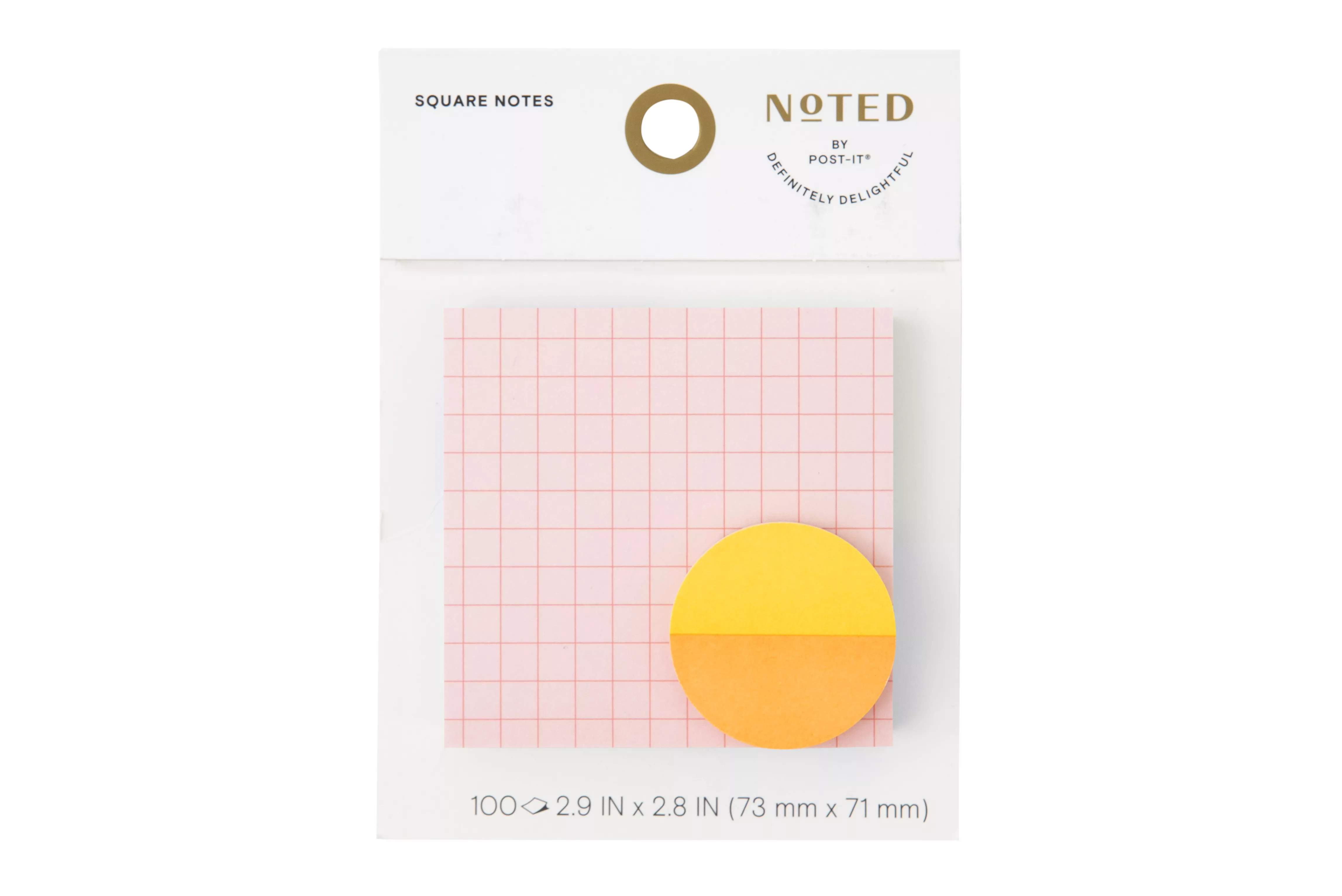 Post-it® Square & Round Mini Notes NTDW-331-1, 2.9 in x 2.8in 100 sheet/pad 1.4in x 1.4in 50 sheet/pad