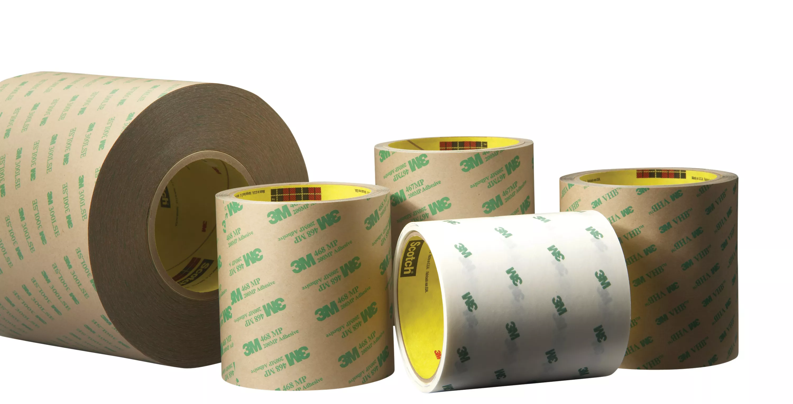 3M™ Double Coated Tape 9828PC. Clear, 54 in x 250 yd, 4 mil, 1 Roll/Case