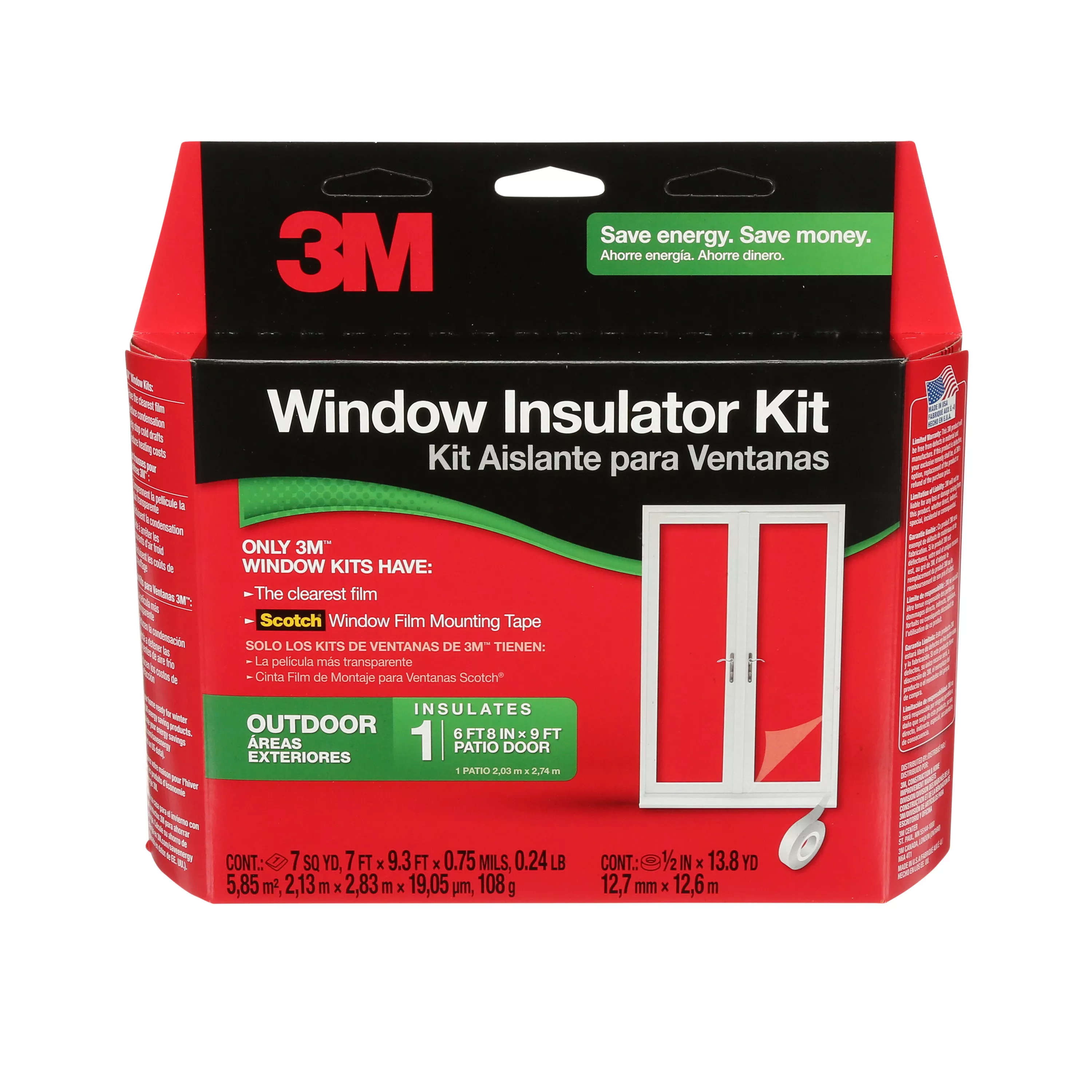 3M™ Outdoor Window Insulator Kit 2174 W-6, Patio Door