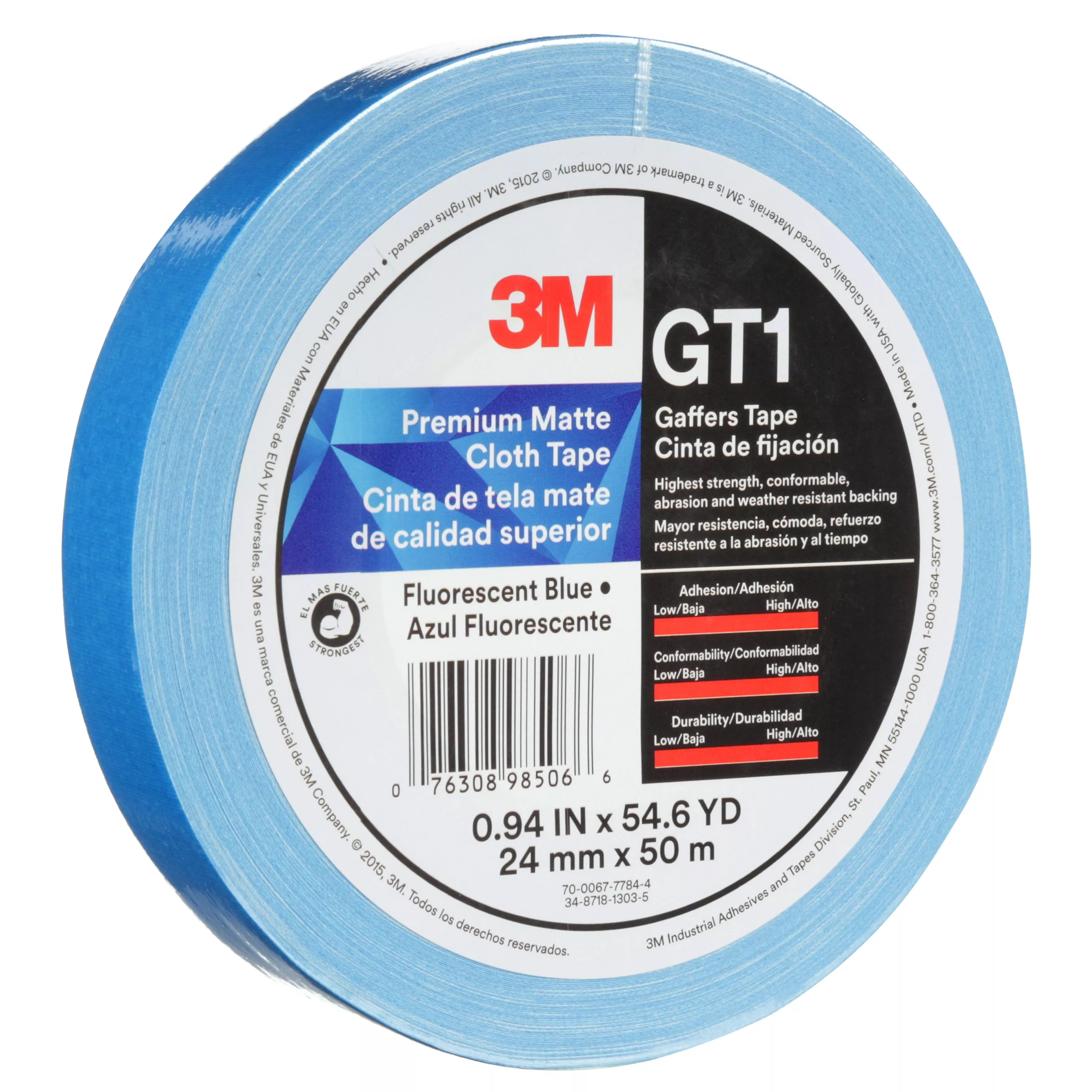 SKU 7010376458 | 3M™ Premium Matte Cloth (Gaffers) Tape GT1