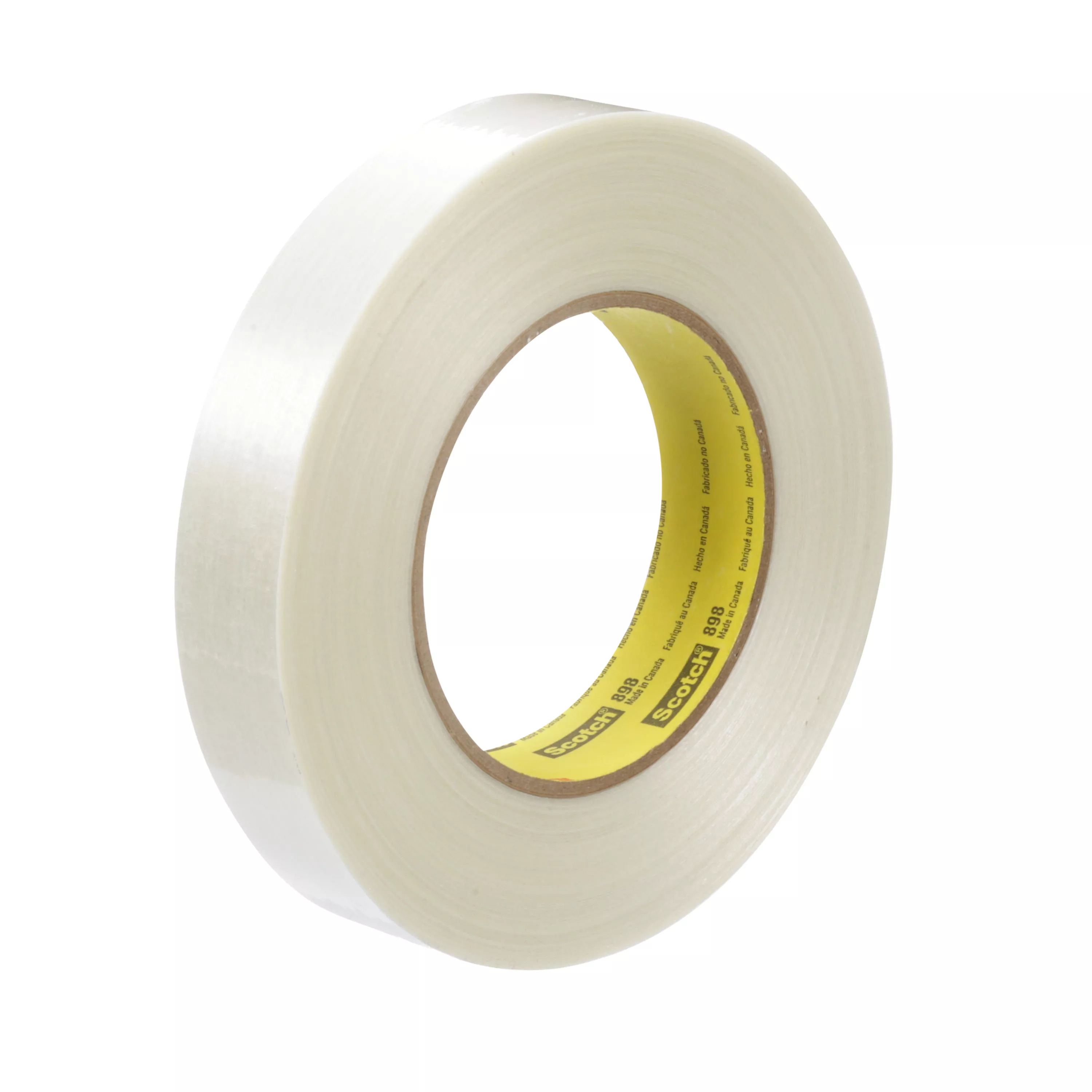 Scotch® Filament Tape 898, Clear, 24 mm x 55 m, 6.6 mil, 36 Roll/Case