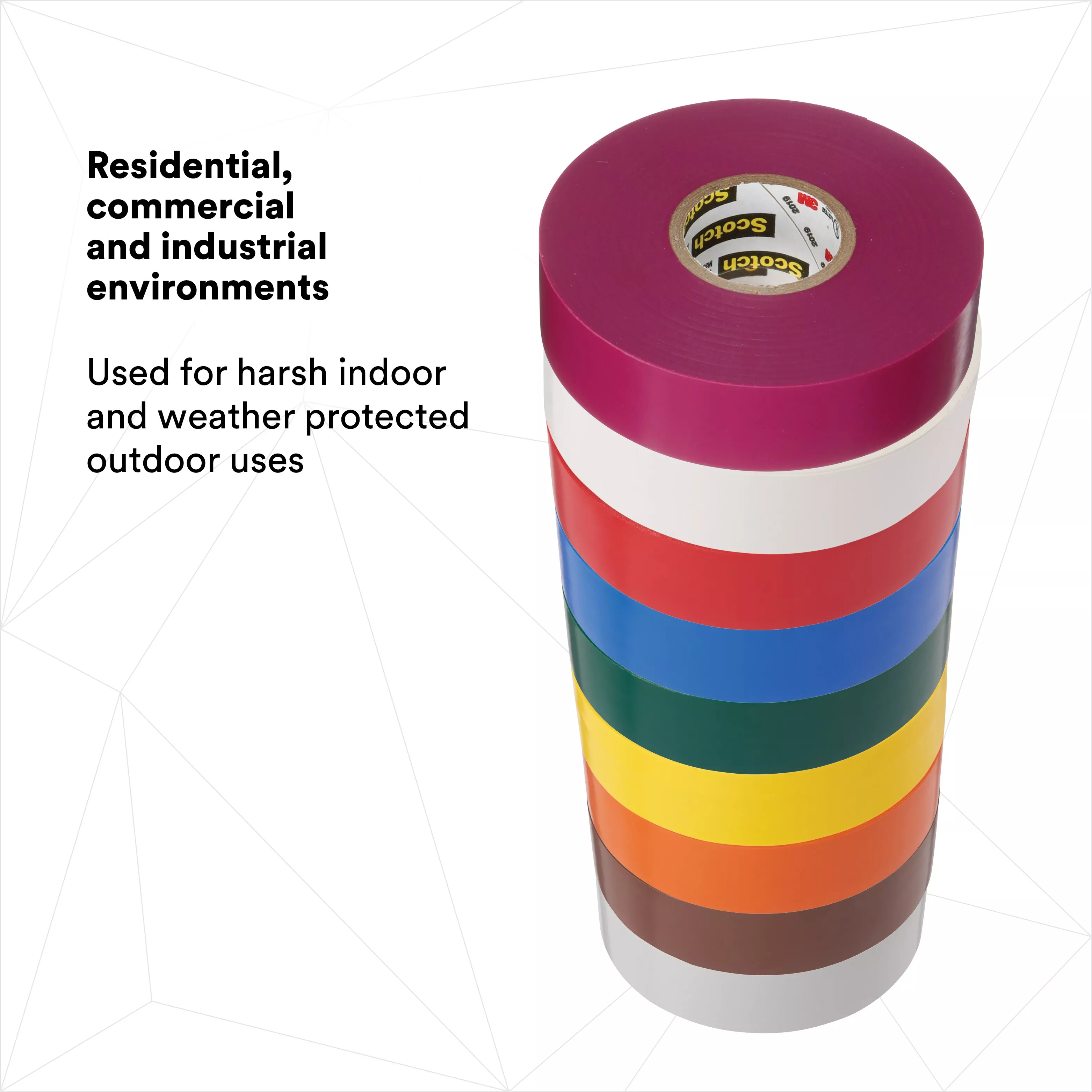 SKU 7010297490 | Scotch® Vinyl Color Coding Electrical Tape 35