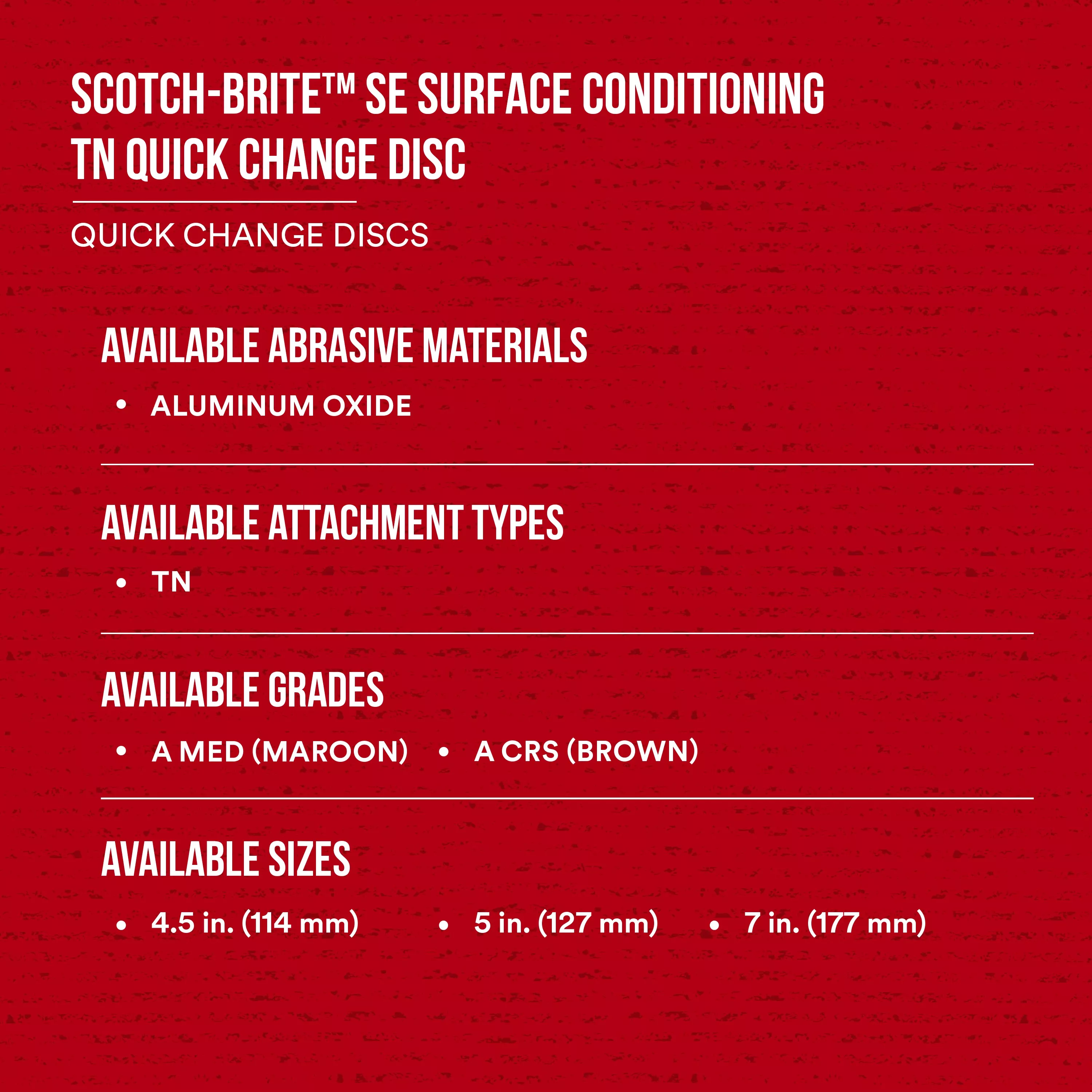 SKU 7010328959 | Scotch-Brite™ SE Surface Conditioning TN Quick Change Disc