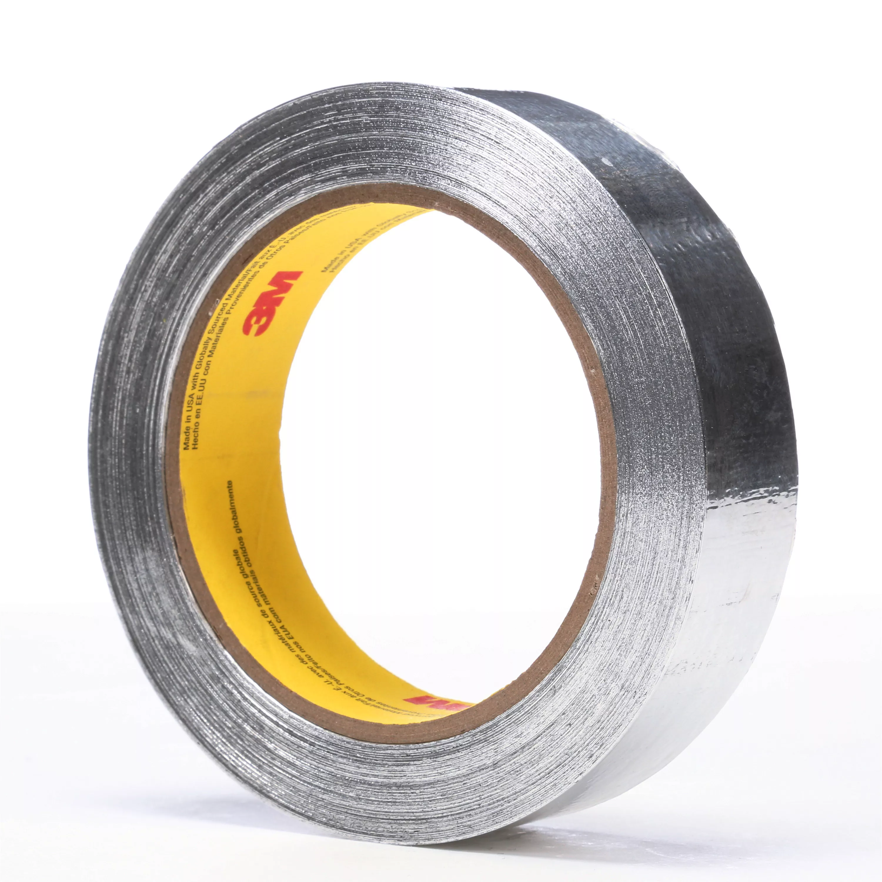 3M™ Aluminum Foil Tape 4380, Silver, 1 in x 55 yd, 3.25 Mil, 36/Case