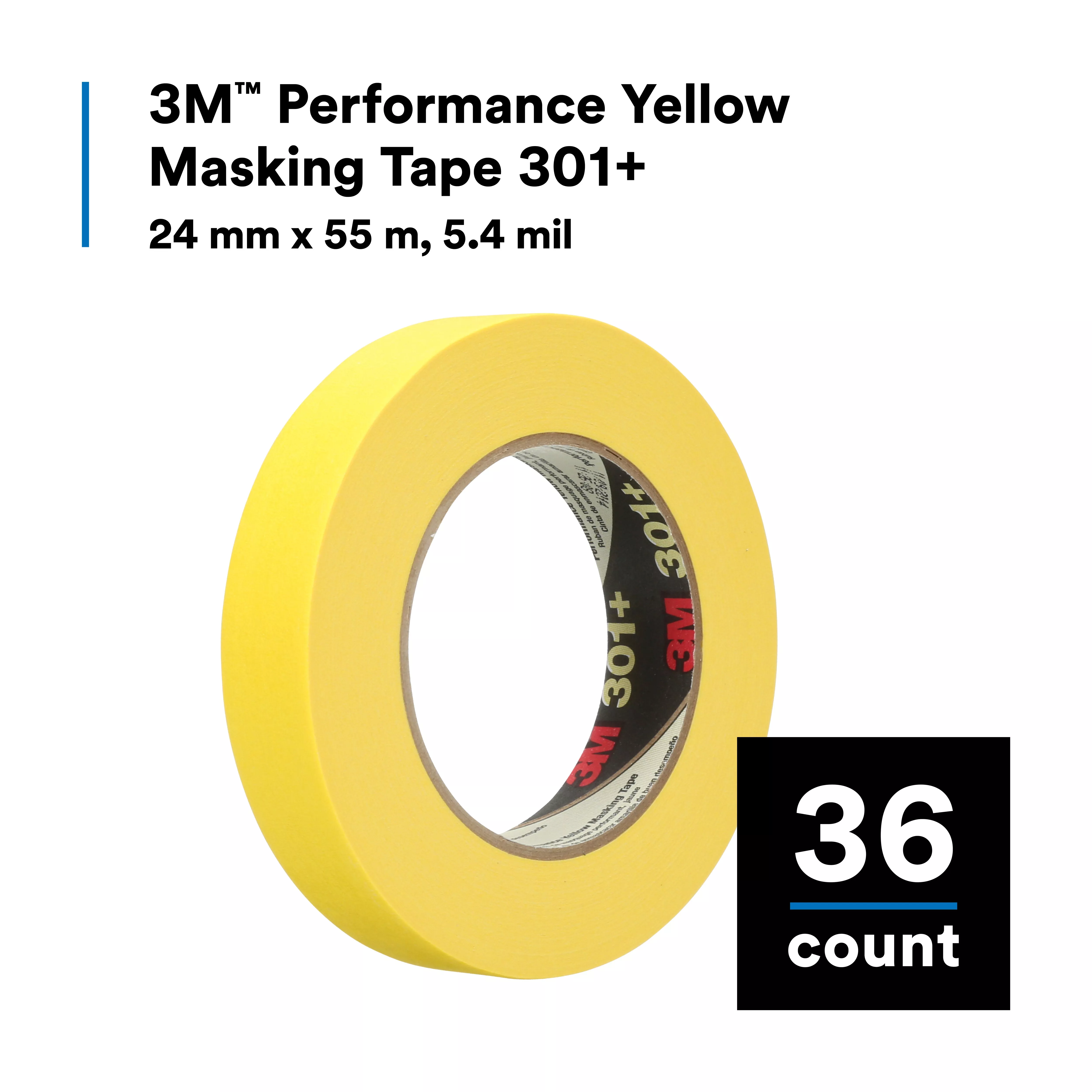 SKU 7000148420 | 3M™ Performance Yellow Masking Tape 301+