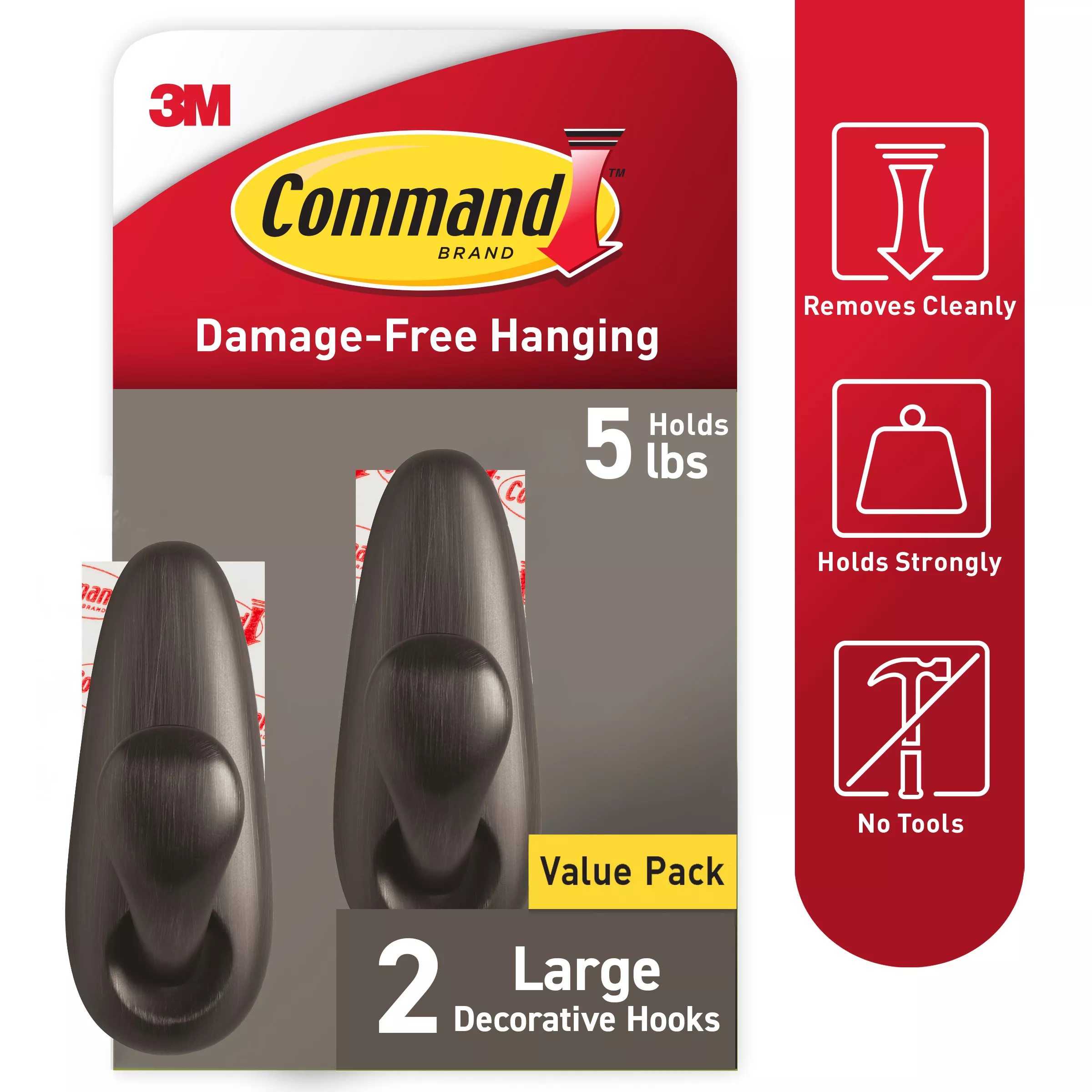 SKU 7100085155 | Command™ Large Forever Classic Oil Rubbed Bronze Metal Hook