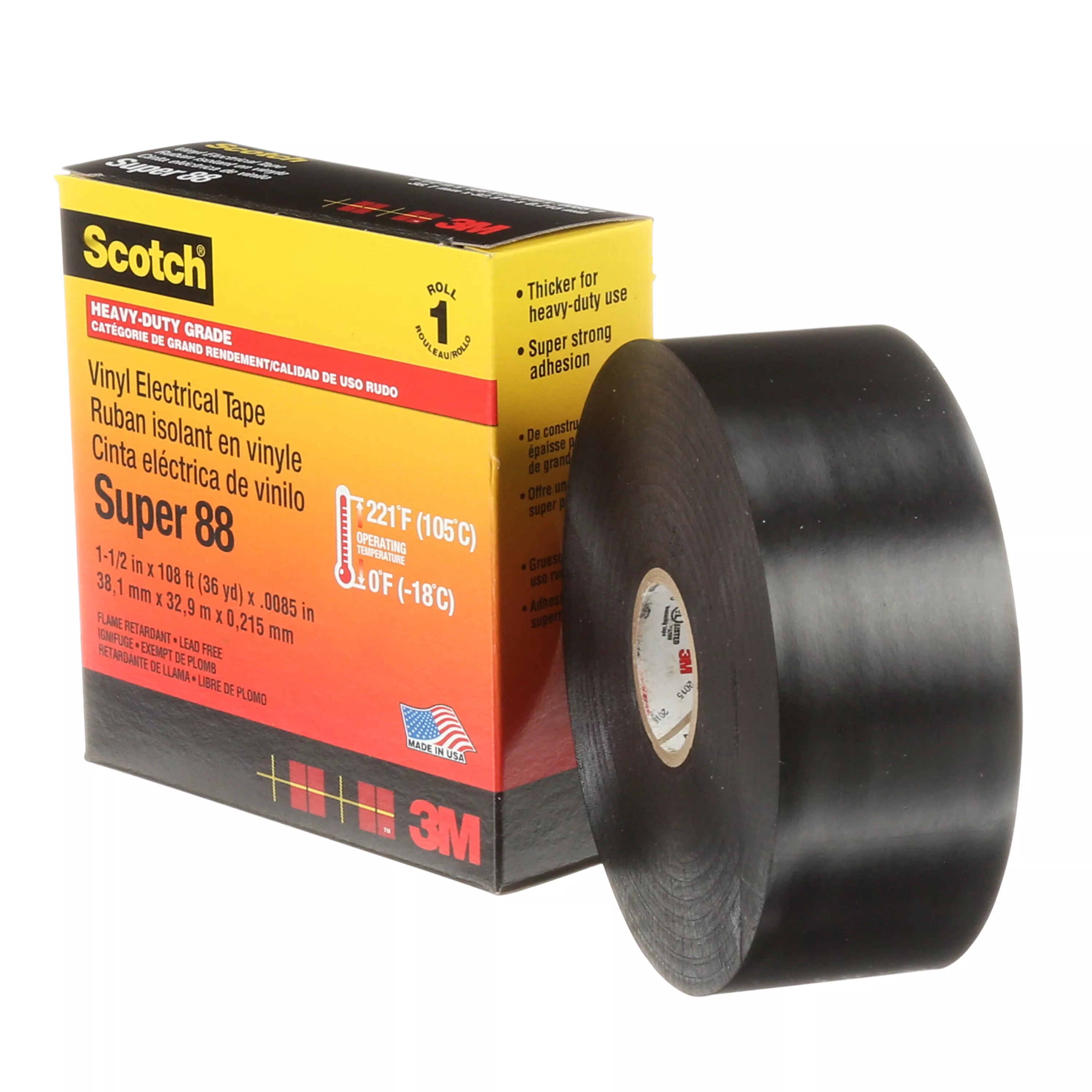 00054007103493 | Scotch® Vinyl Electrical Tape Super 88