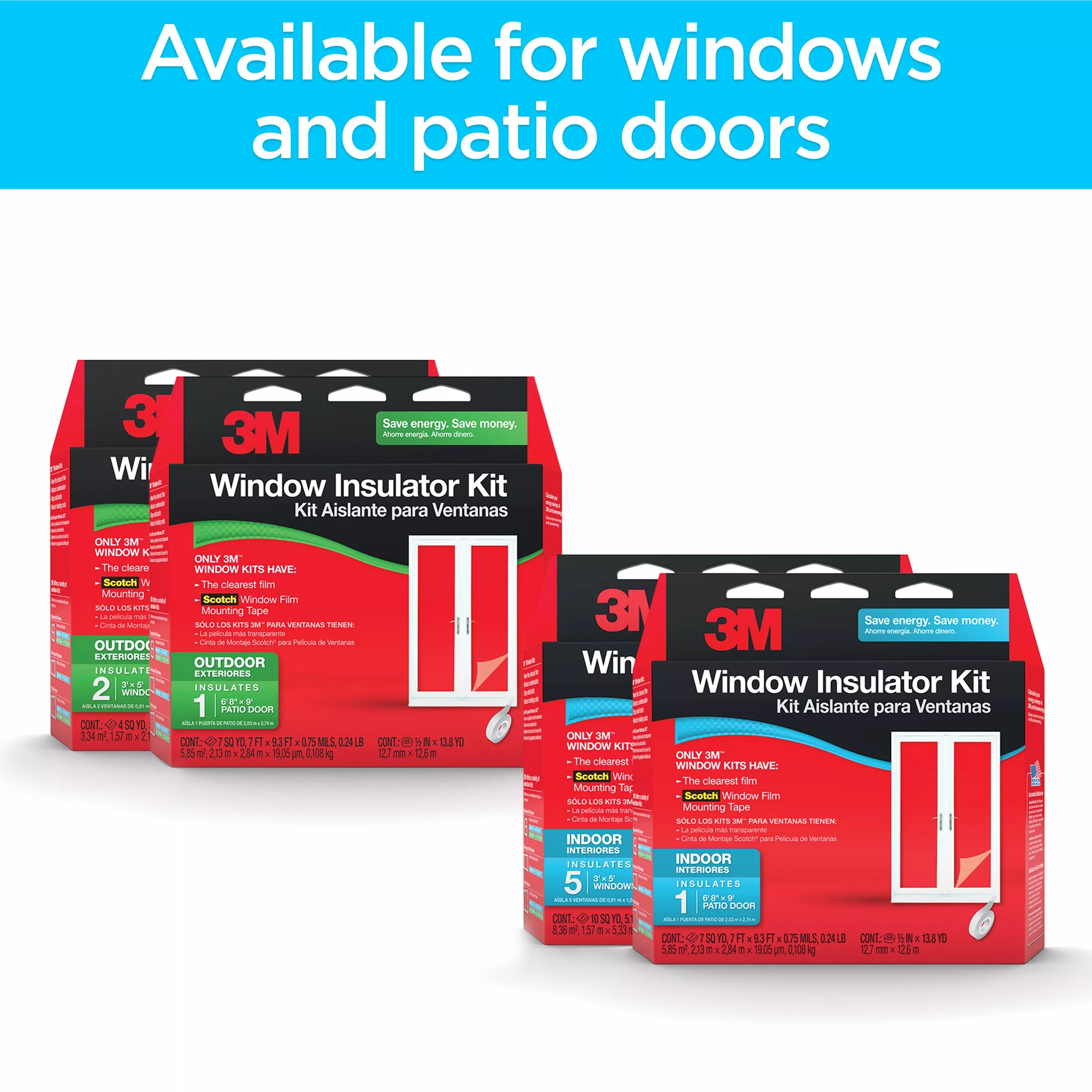 SKU 7010332456 | 3M™ Indoor Window Insulator Kit - Five Pack 2141-EP