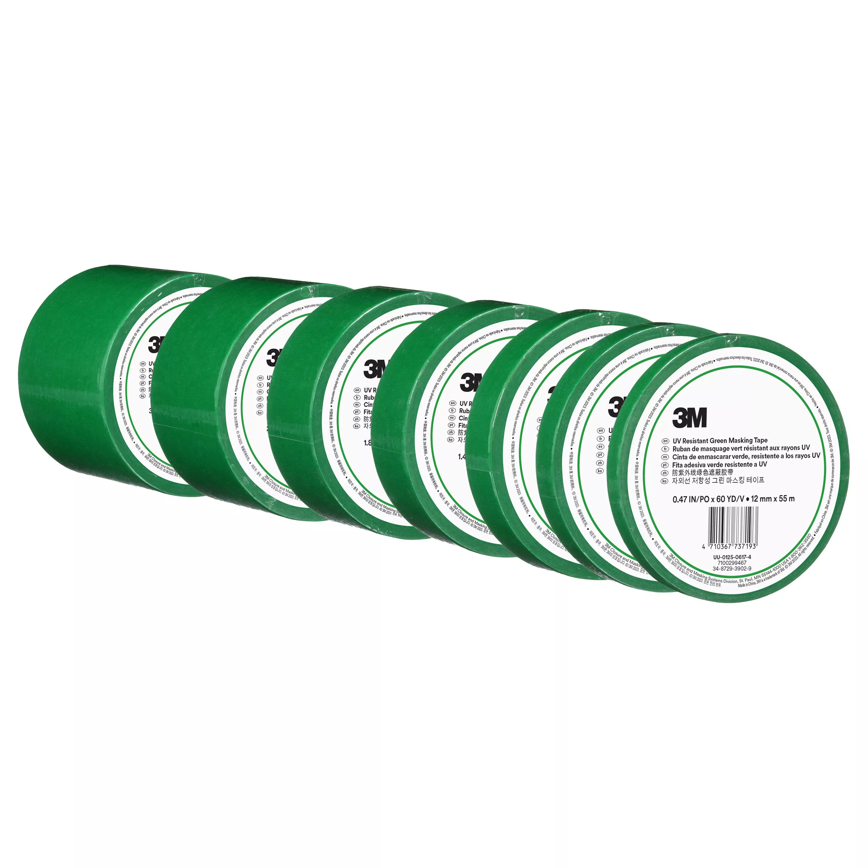 SKU 7100299471 | 3M™ UV Resistant Green Masking Tape