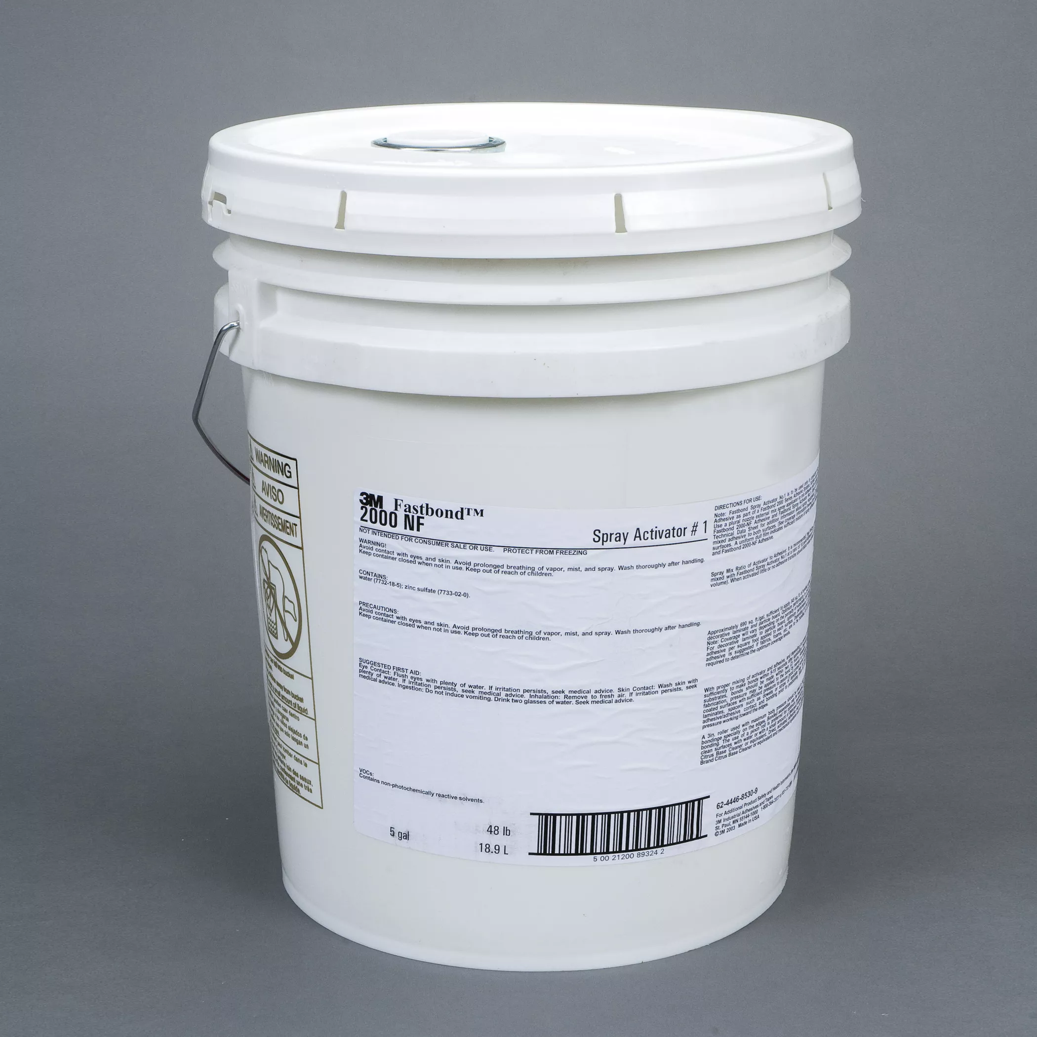 3M™ Fastbond™ Spray Activator 1, 5 Gallon Pour Spout (Pail), 1 Can/Drum