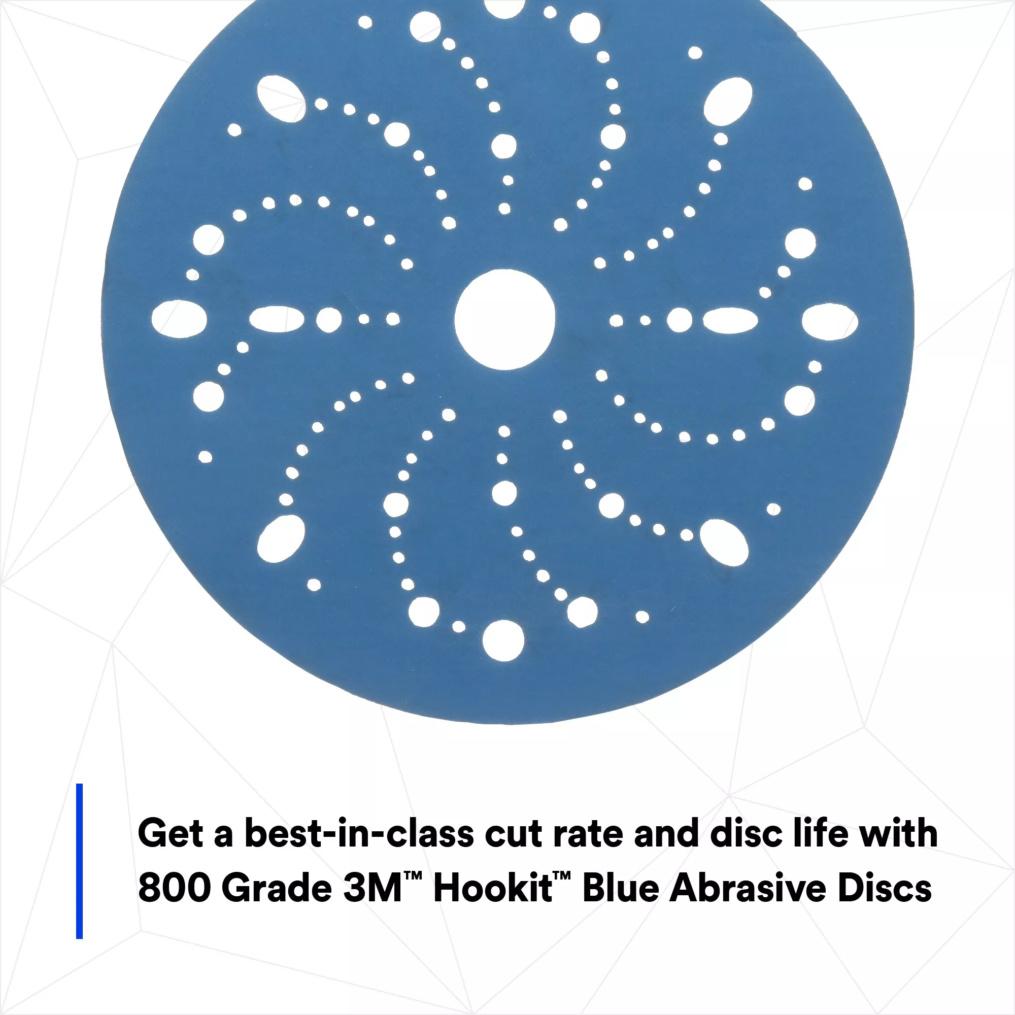 SKU 7100091111 | 3M™ Hookit™ Blue Abrasive Disc 321U Multi-hole