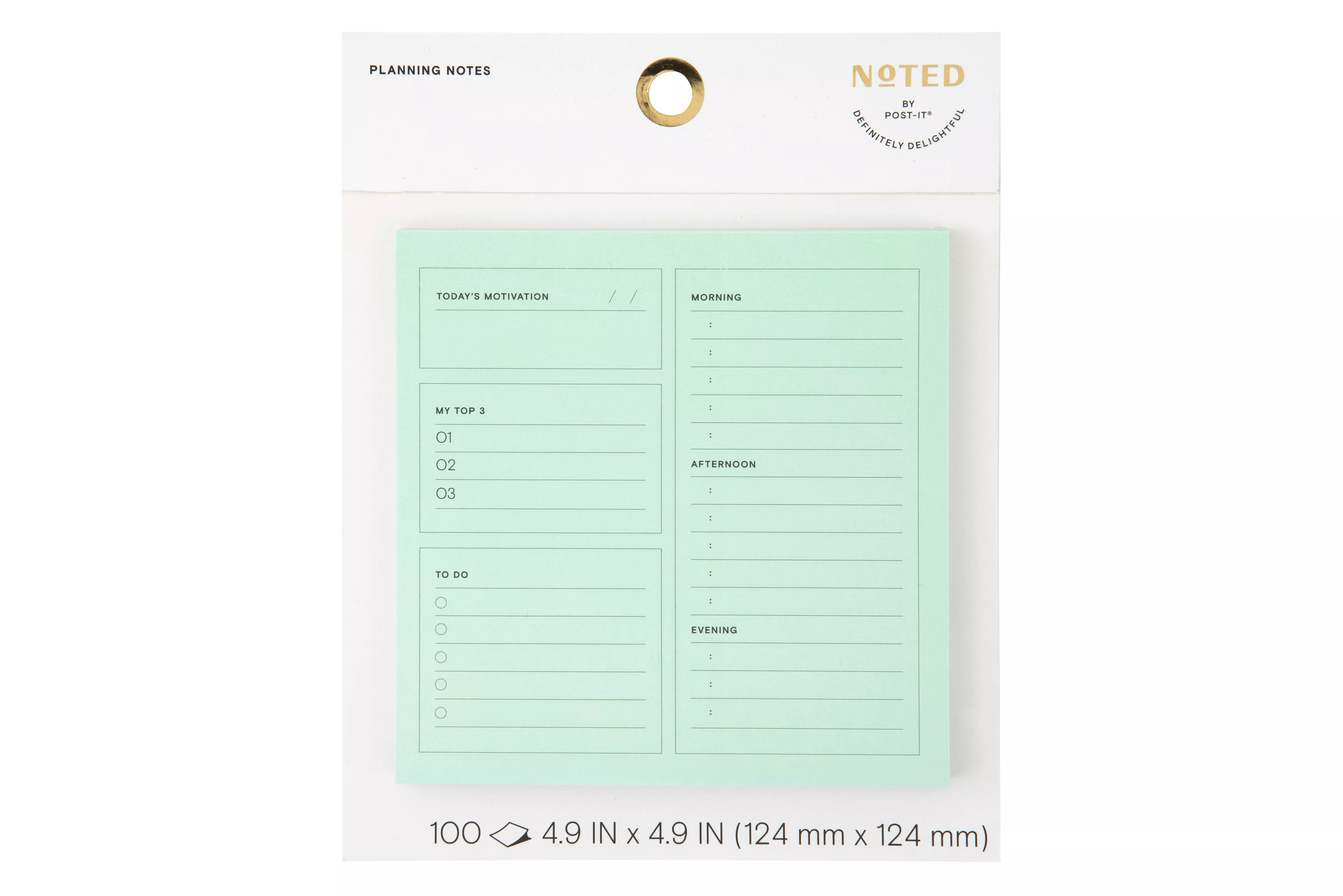 Post-it® Planner Pad NTDW-55-1, 4.9 in x 4.9 in (124 mm x 124 mm)