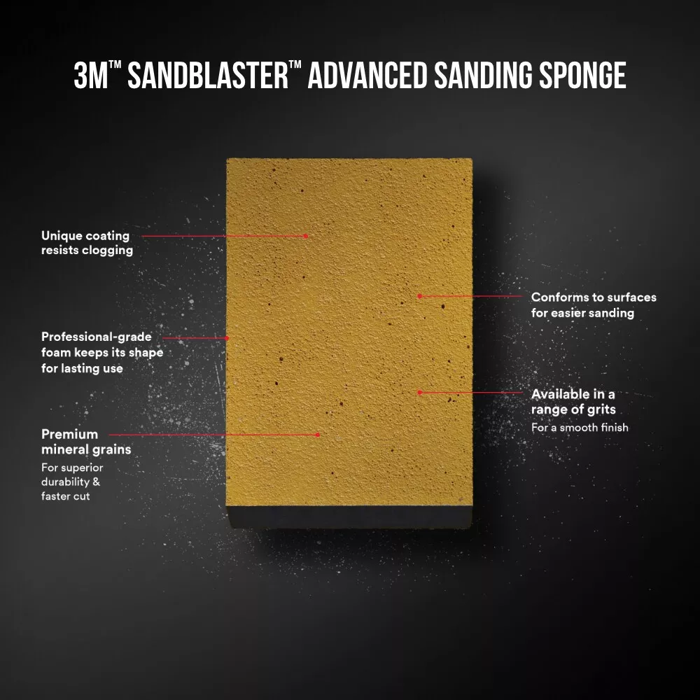 Product Number 20907-320 | 3M™ SandBlaster™ Advanced Sanding Sanding Sponge