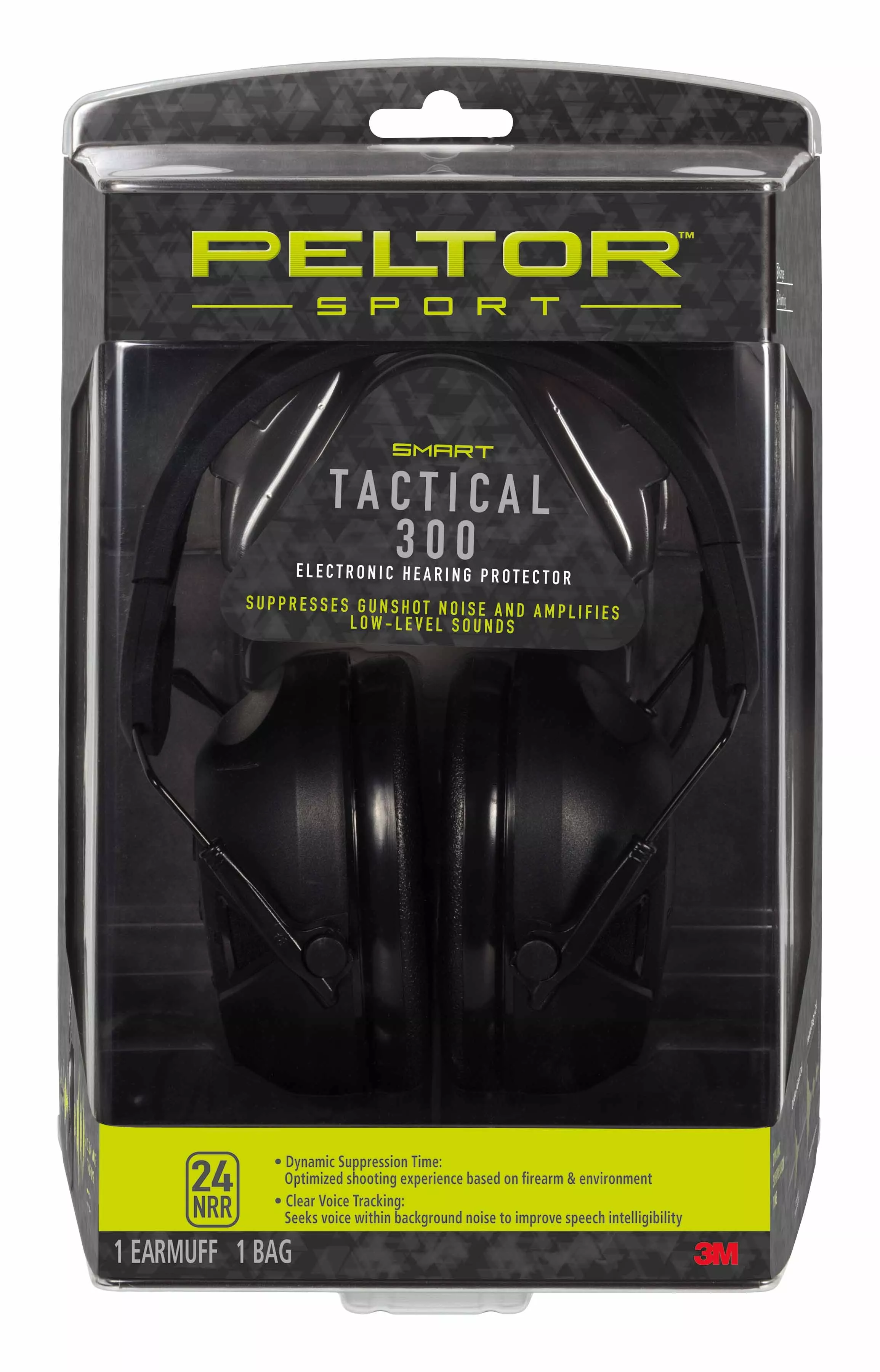Peltor™ Sport Tactical 300 Electronic Hearing Protector, TAC300-OTH, 1 Hearing Protector, 4/Case