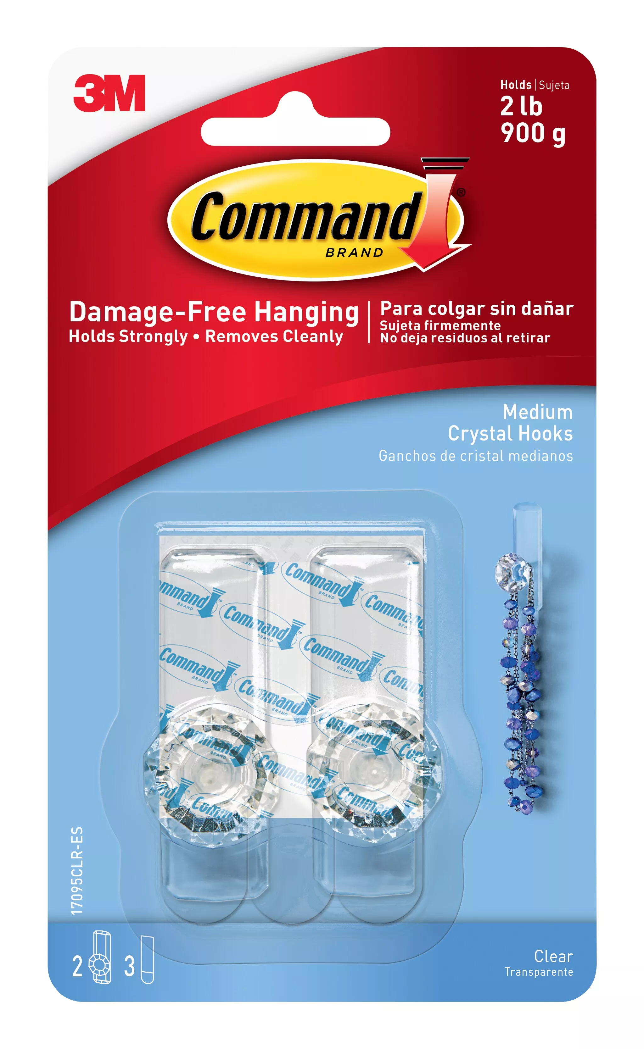 Command™ Clear Medium Crystal Hook 17095CLR-ES