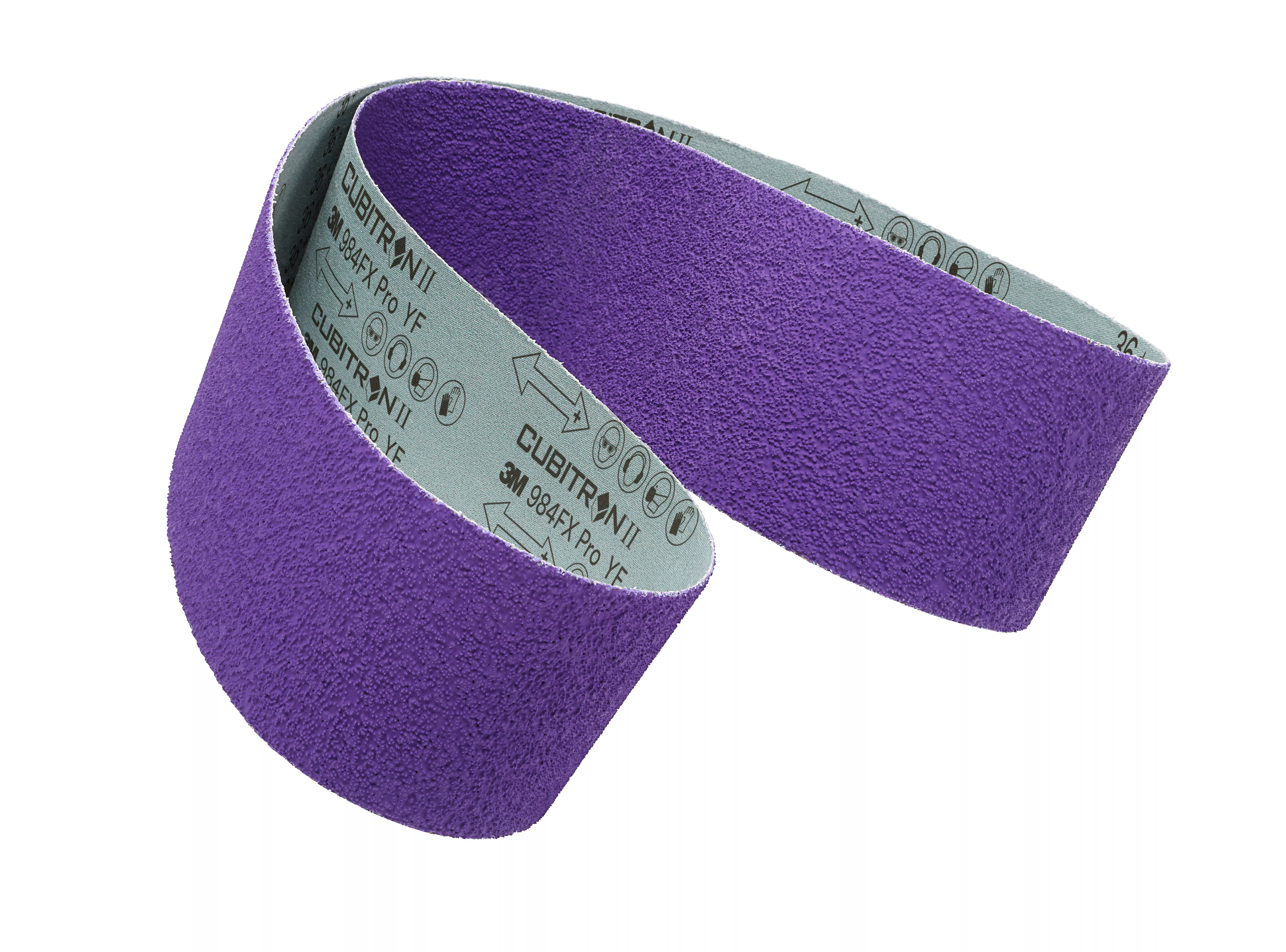 3M™ Cubitron™ II Cloth Belt 984FX Pro, 36+ YF-weight, 6 in x 90 in,
Film-lok, Single-flex, 20 ea/Case