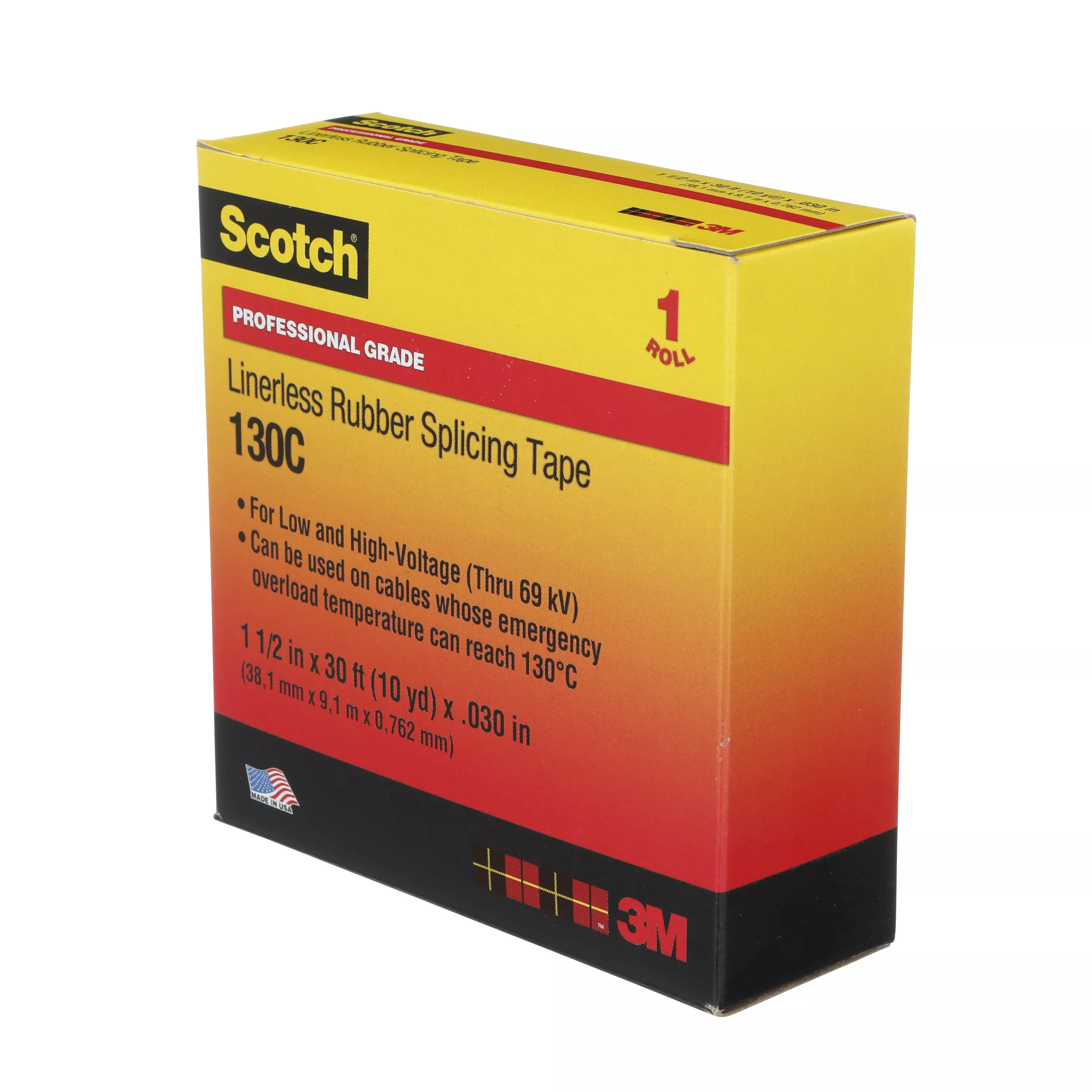 SKU 7000006086 | Scotch® Linerless Rubber Splicing Tape 130C