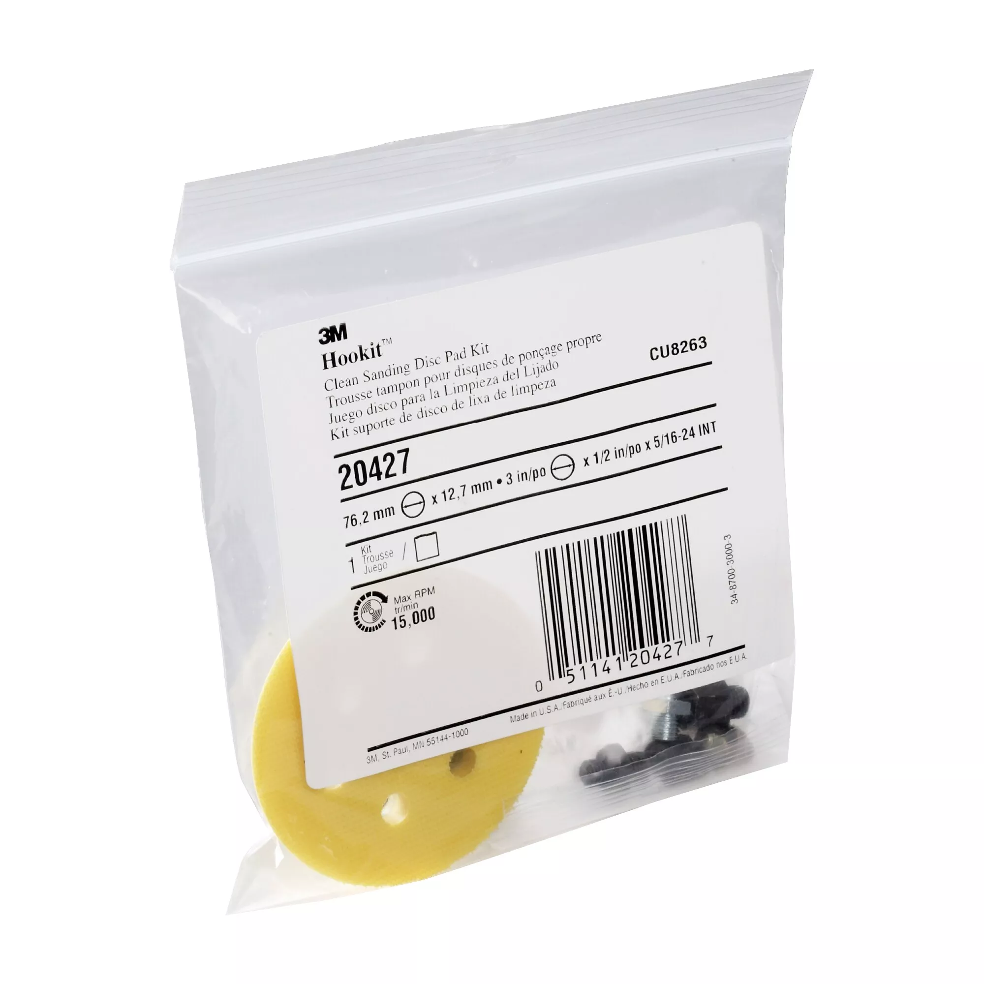 SKU 7000045008 | 3M™ Clean Sanding Disc Pad Kit