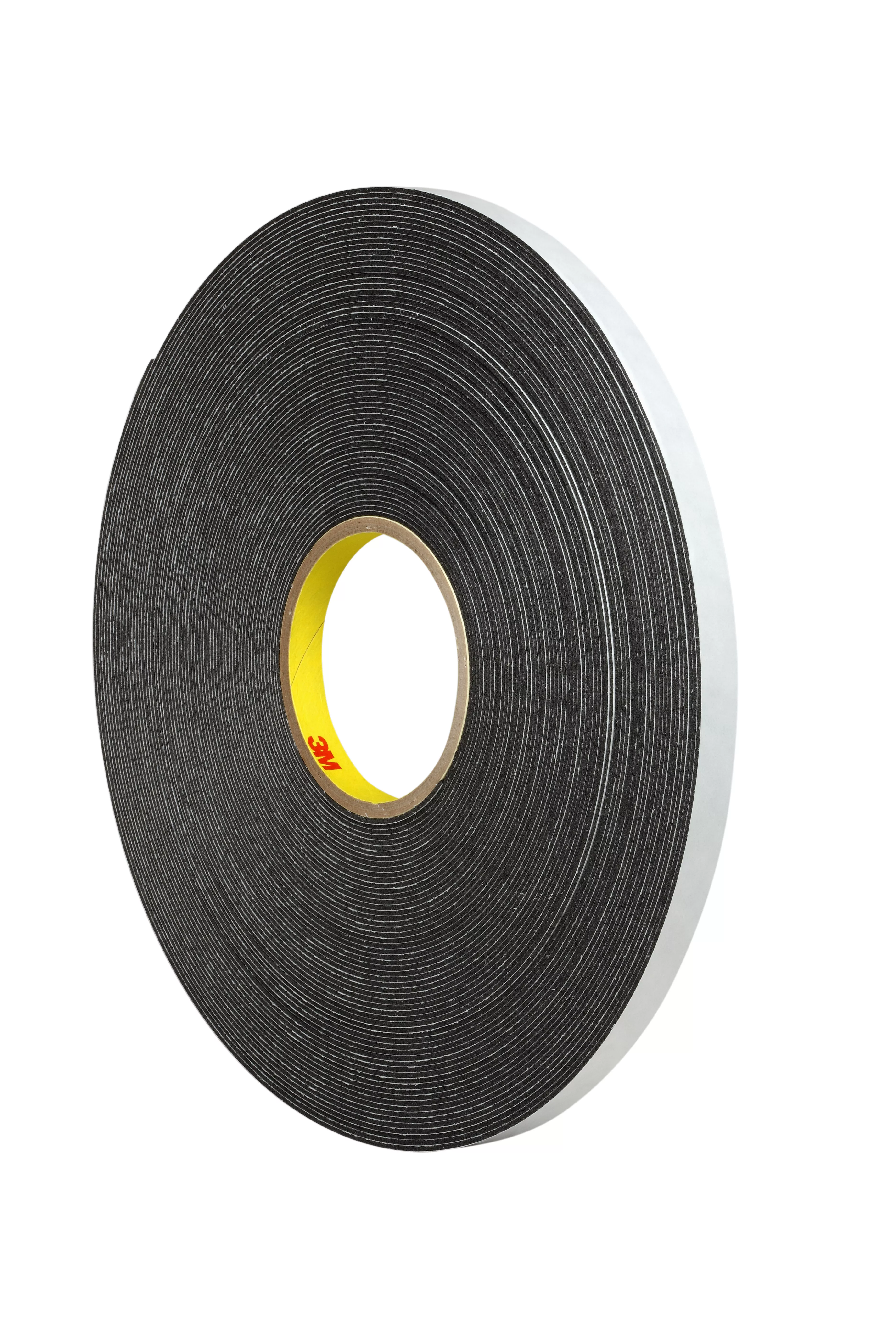3M™ Double Coated Polyethylene Foam Tape 4466, Black, 3/4 in x 36 yd, 62
mil, 12 Roll/Case