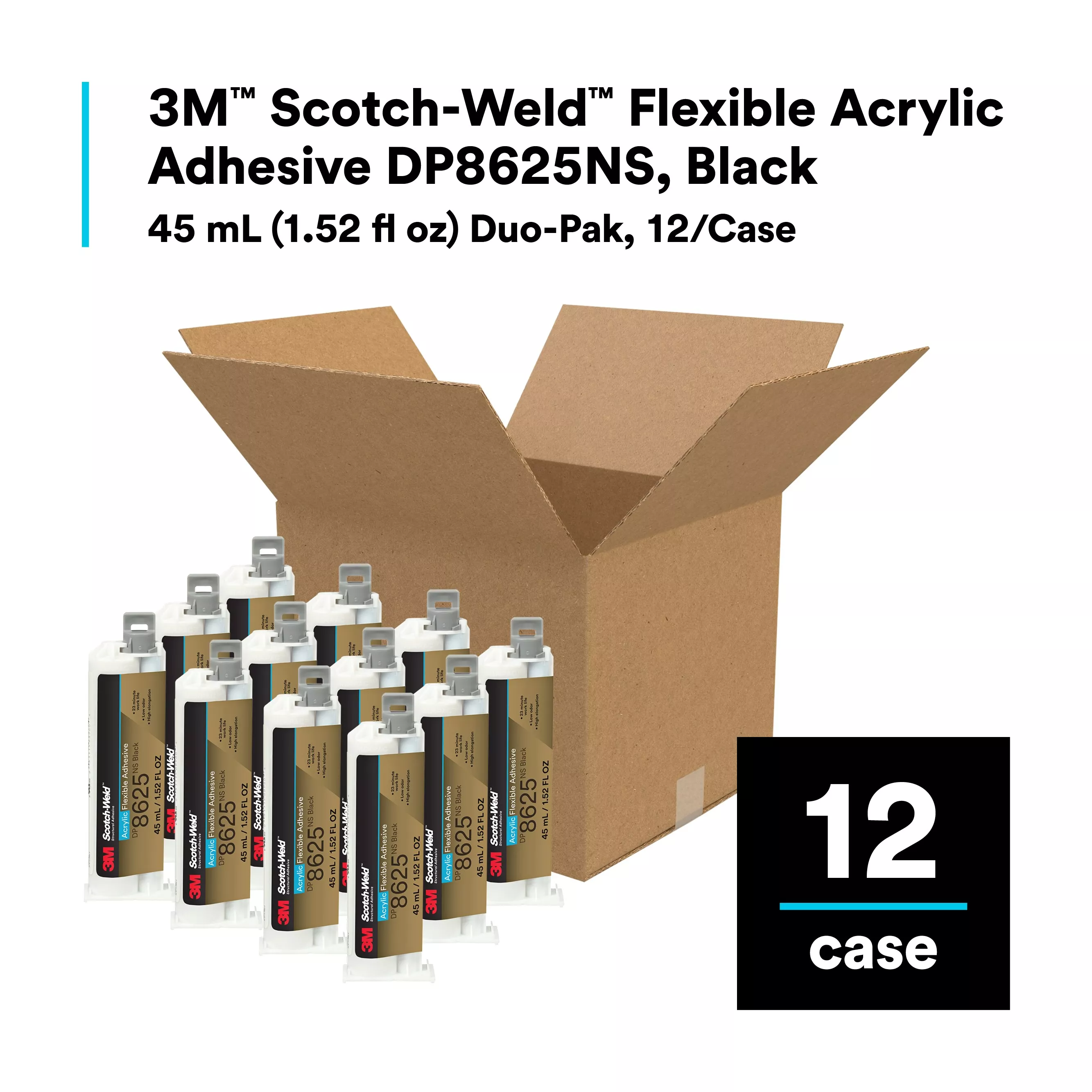 Product Number DP8625NS | 3M™ Scotch-Weld™ Flexible Acrylic Adhesive DP8625NS