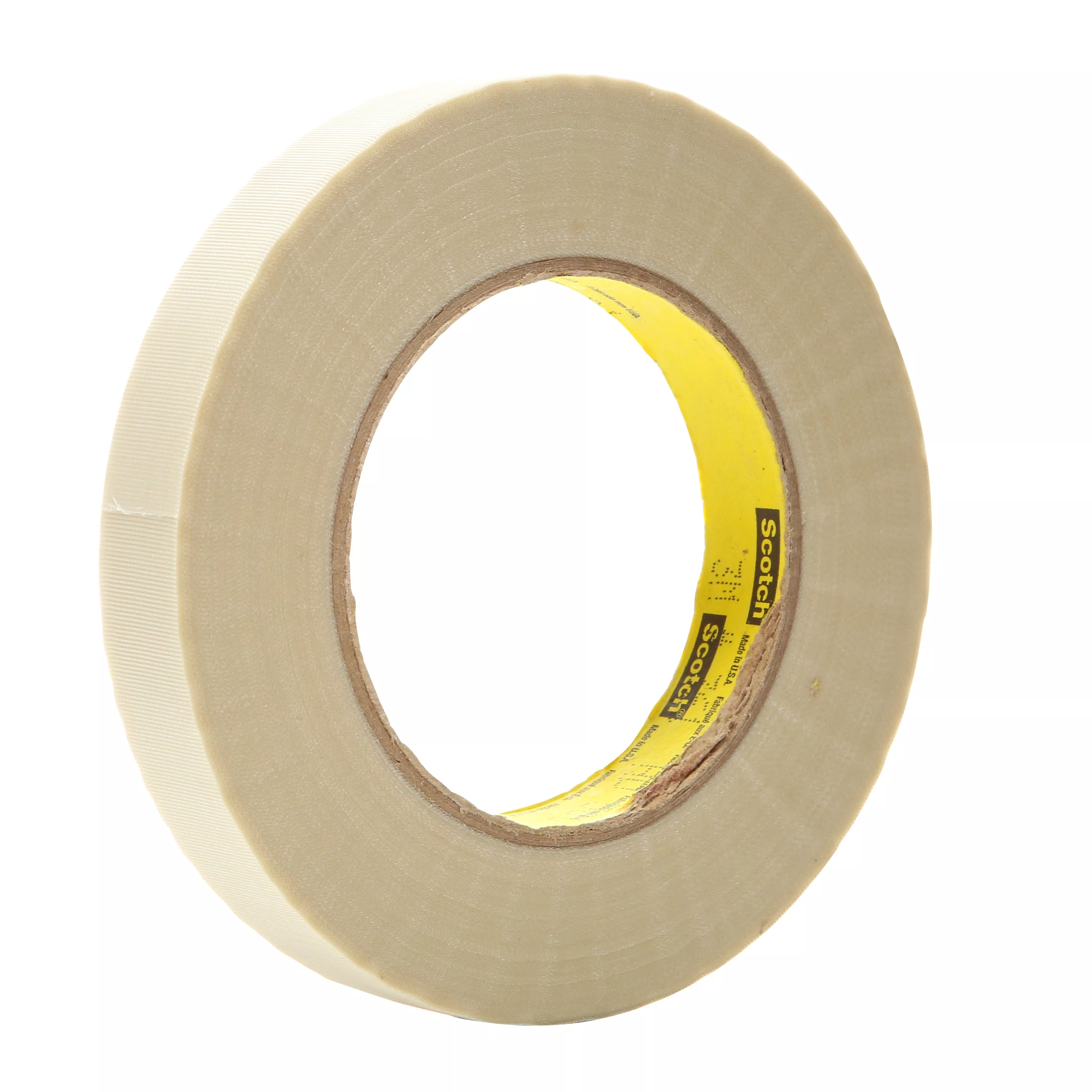 3M™ Glass Cloth Tape 361, White, 3/4 in x 60 yd, 6.4 mil, 48 Roll/Case