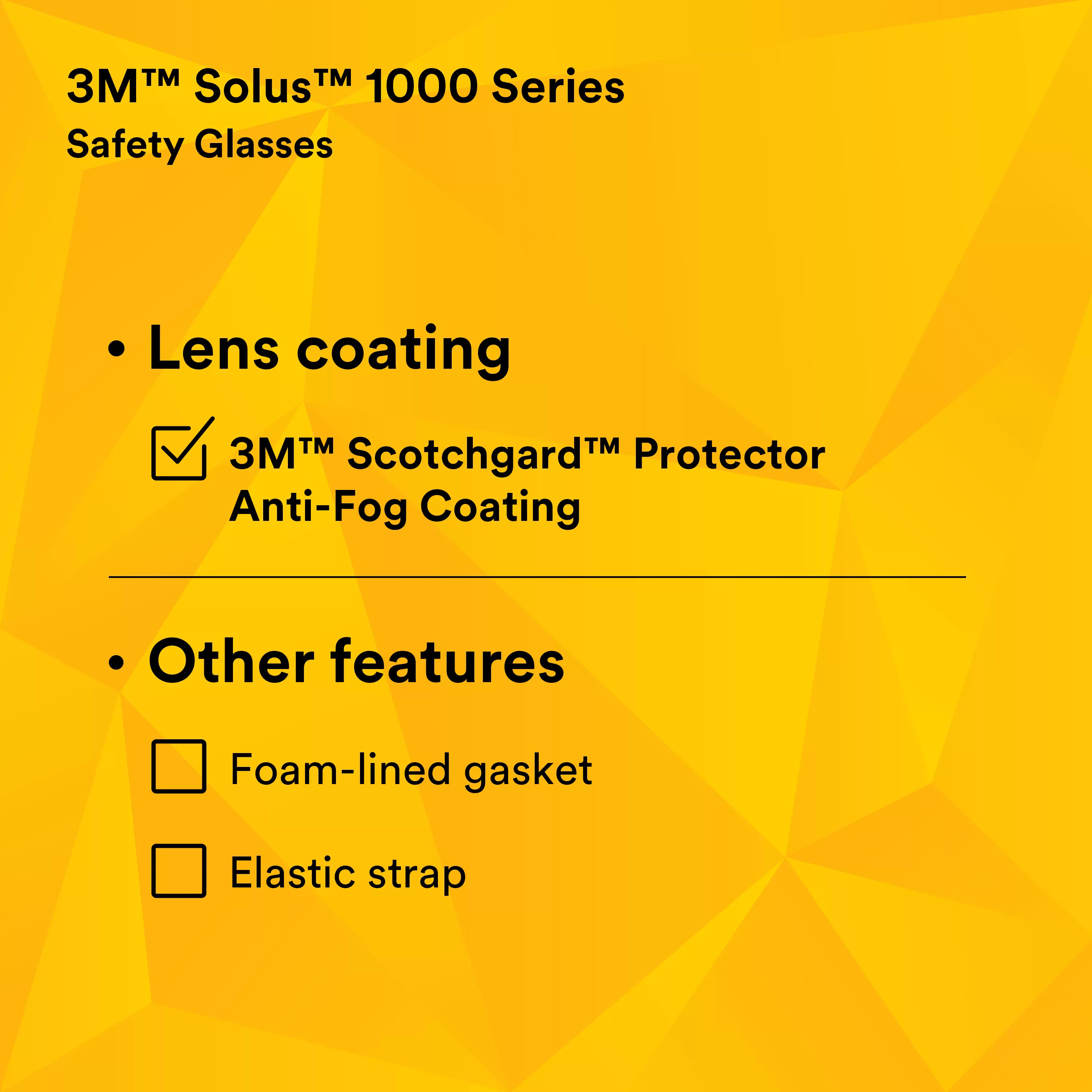 SKU 7100168177 | 3M™ Solus™ 1000-Series Safety Glasses S1407SGAF