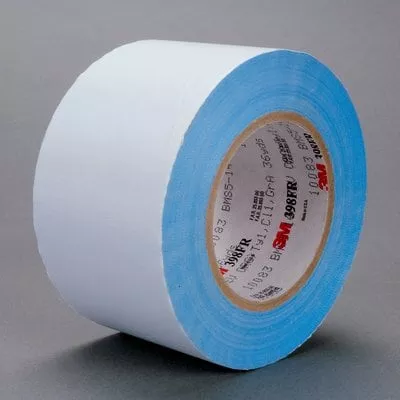 3M™ Glass Cloth Tape 398FR, White, 1 in x 36 yd, 7 mil, 36 Roll/Case