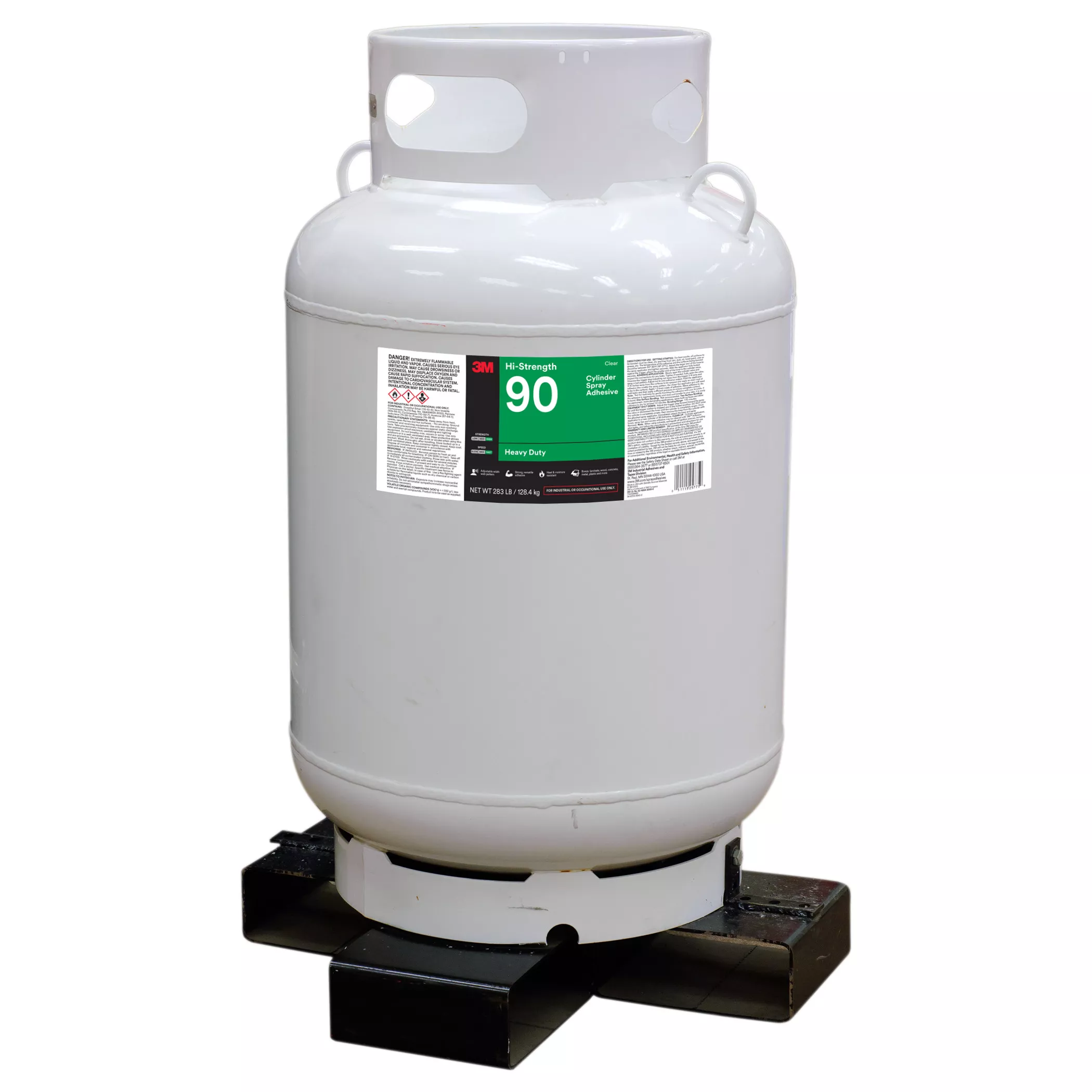 3M™ Hi-Strength 90, Cylinder Spray Adhesive, Clear, Jumbo (Net Wt 283.2
lb), 1/Cylinder