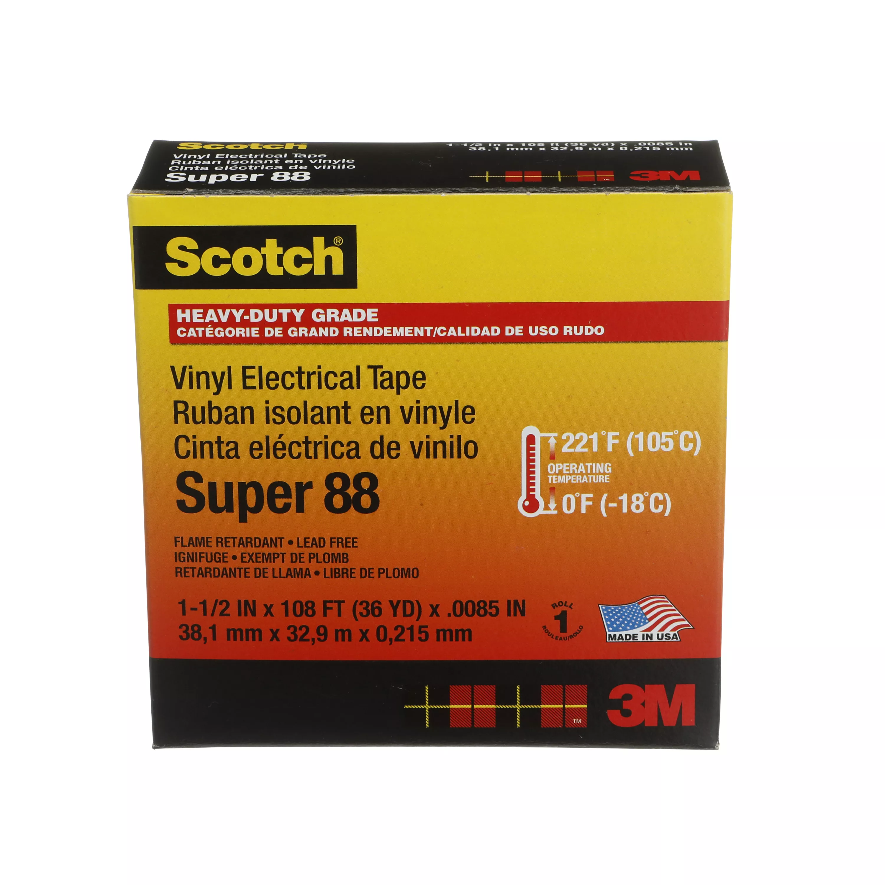 7000031459 | Scotch® Vinyl Electrical Tape Super 88