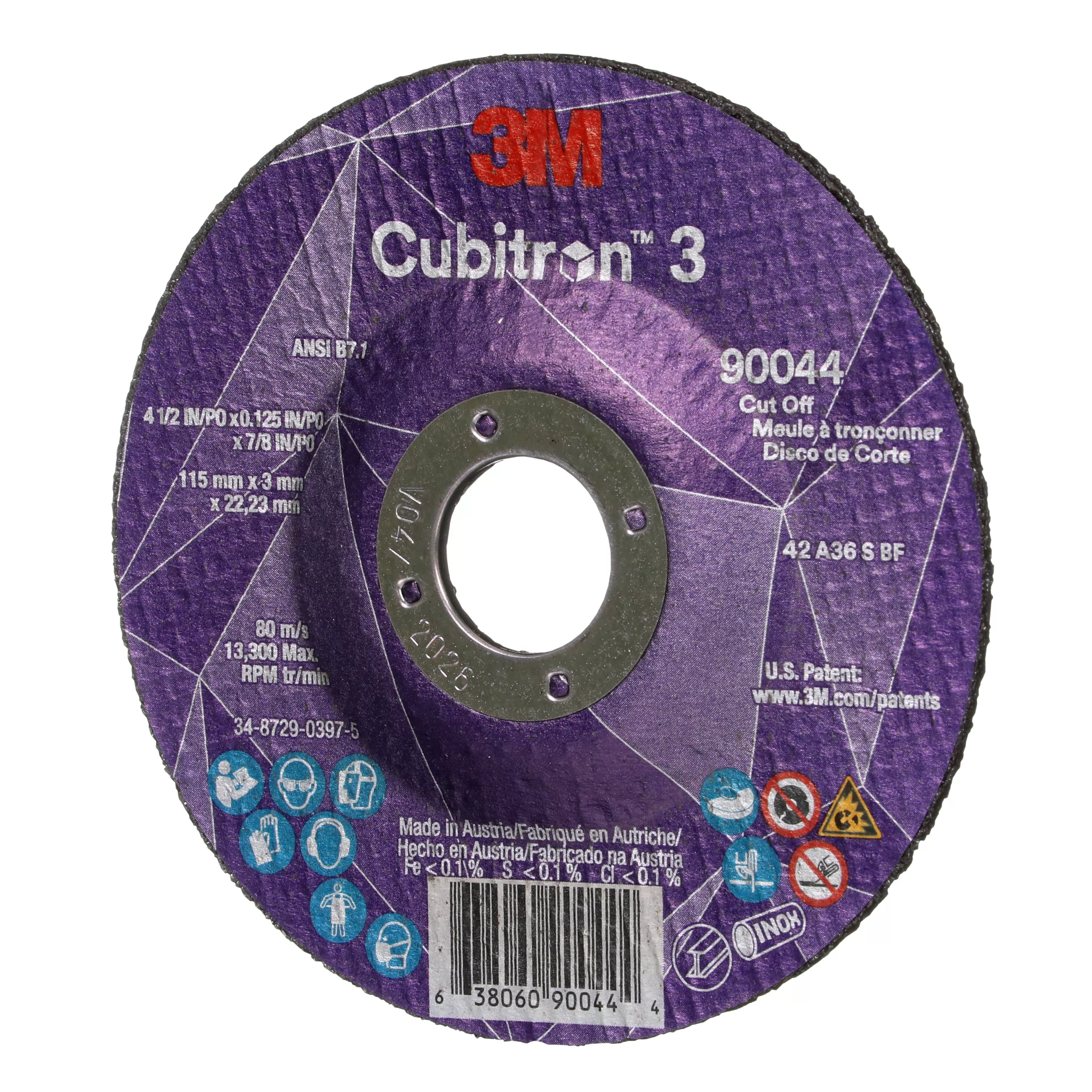 Product Number 90044 | 3M™ Cubitron™ 3 Cut-Off Wheel