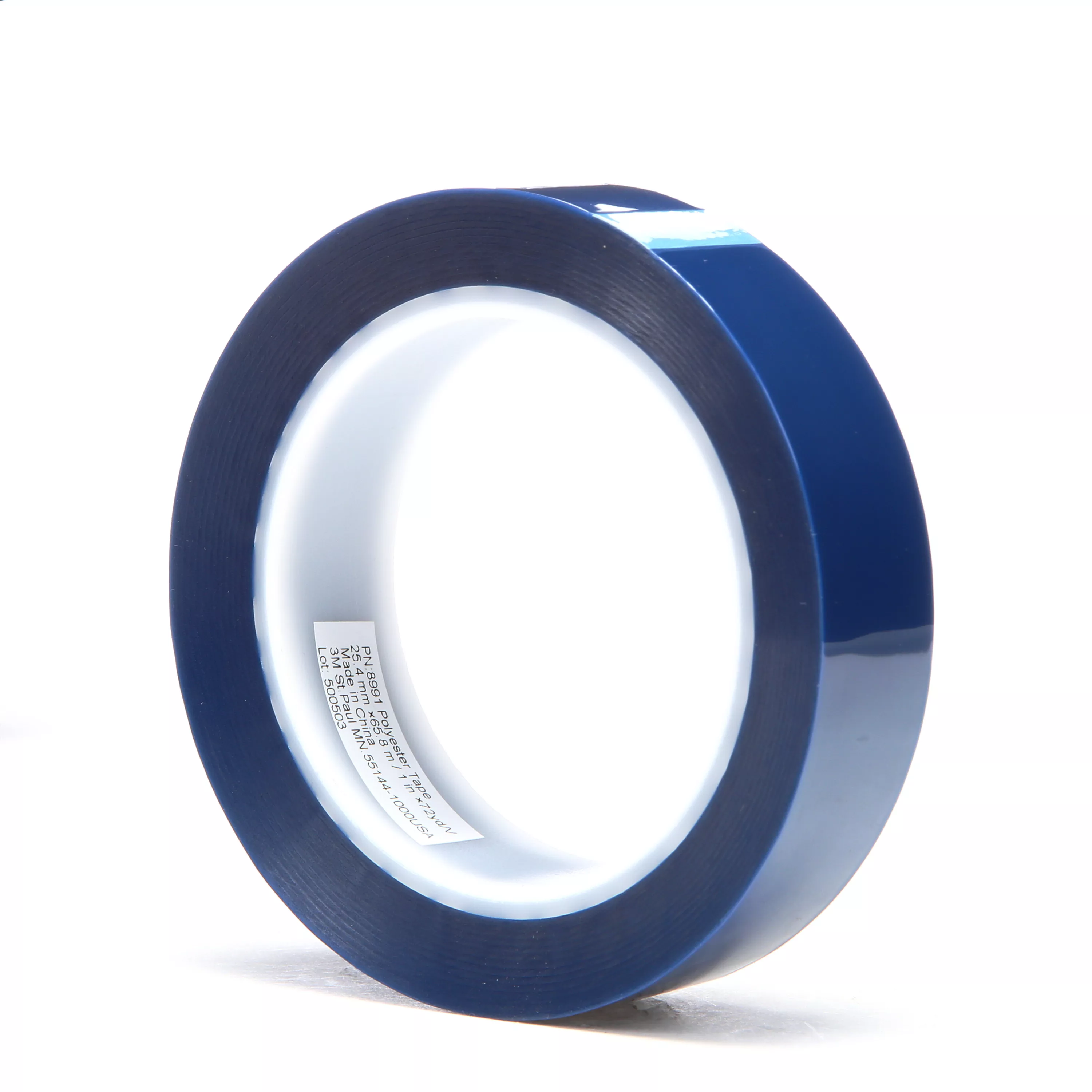 3M™ Polyester Tape 8991, Blue, 1 in x 72 yd, 2.4 mil, 36 Roll/Case